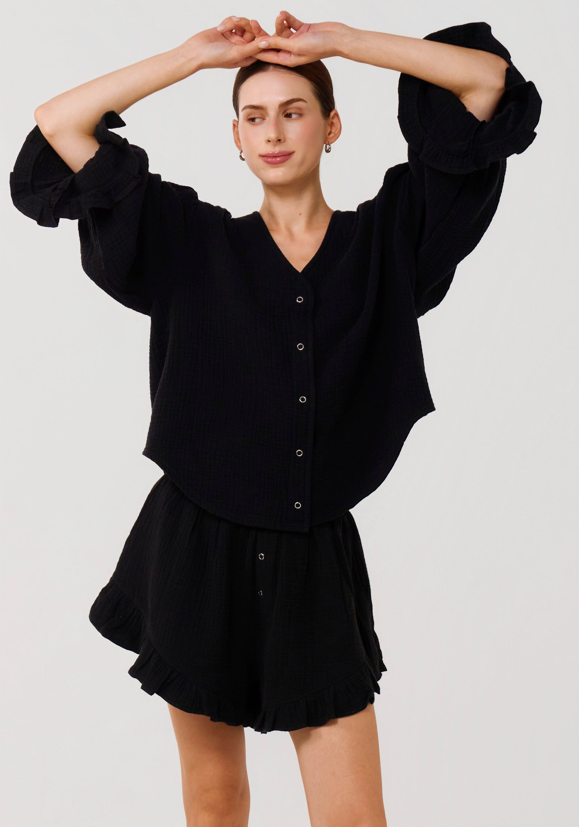 LUXE RUFFLED MUSLIN SET