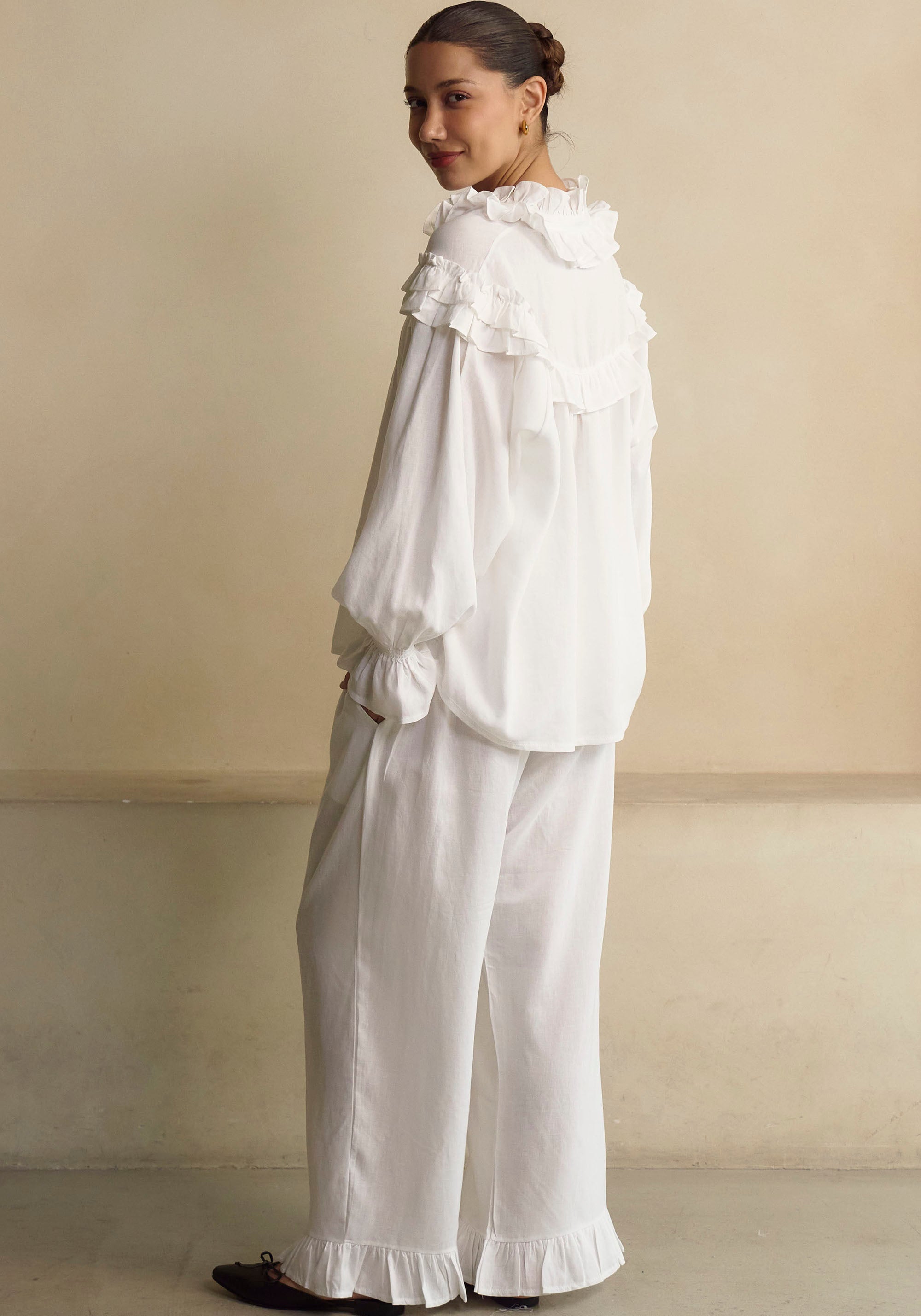 FREYA LINEN BLOUSE & PANTS SET