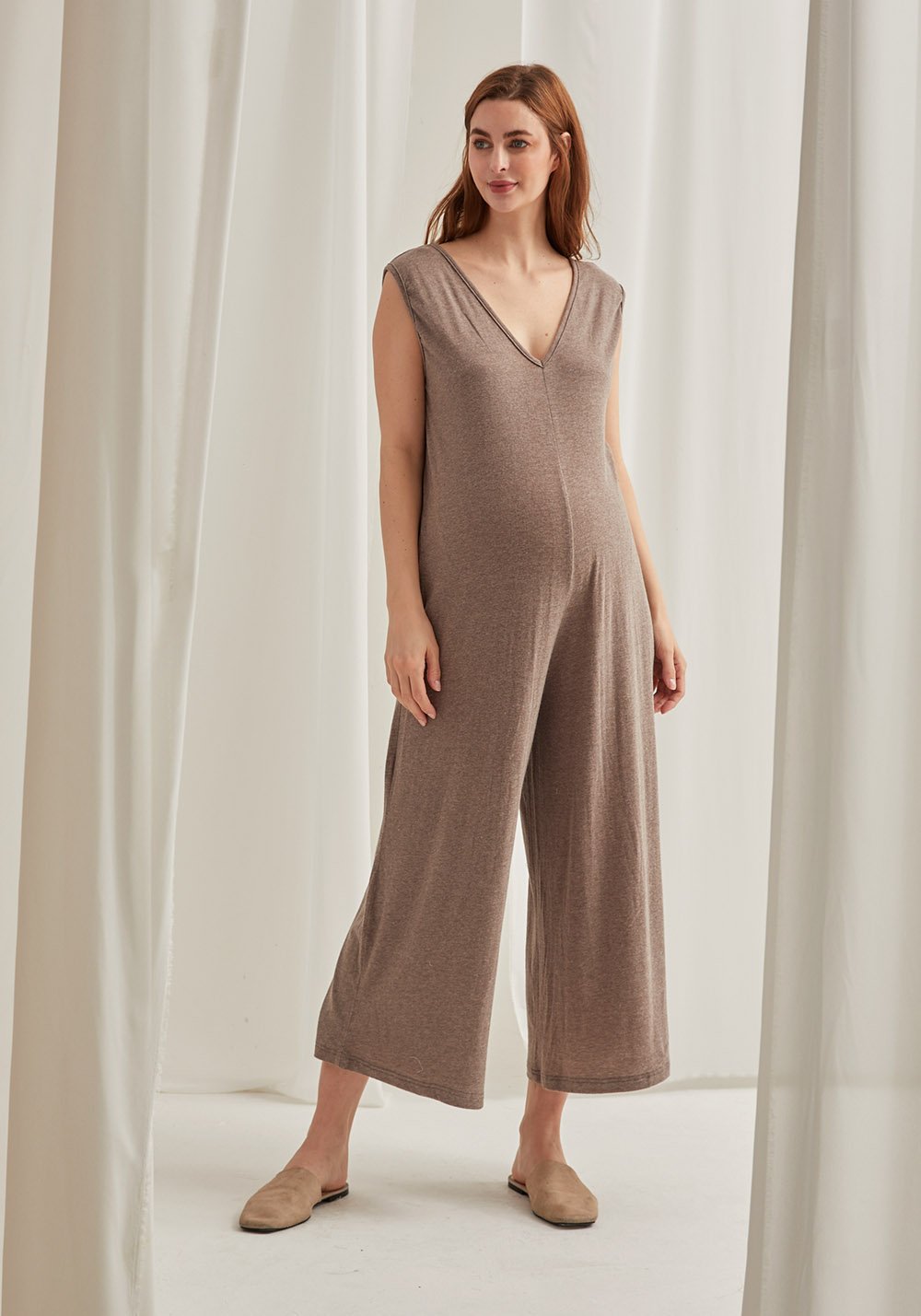 SOFT ANGORA GAUZE KNIT JUMPSUIT