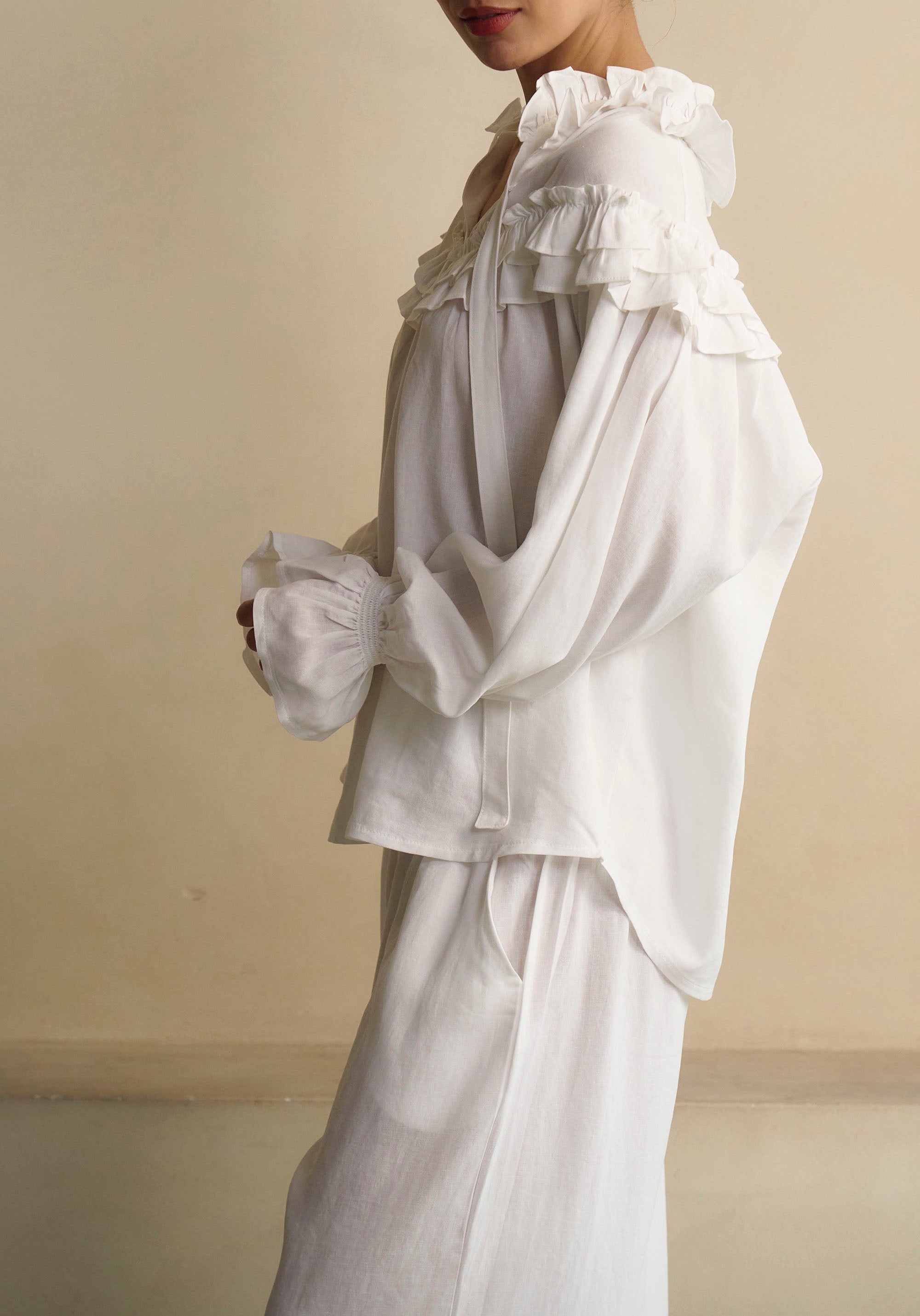 FREYA LINEN BLOUSE & PANTS SET