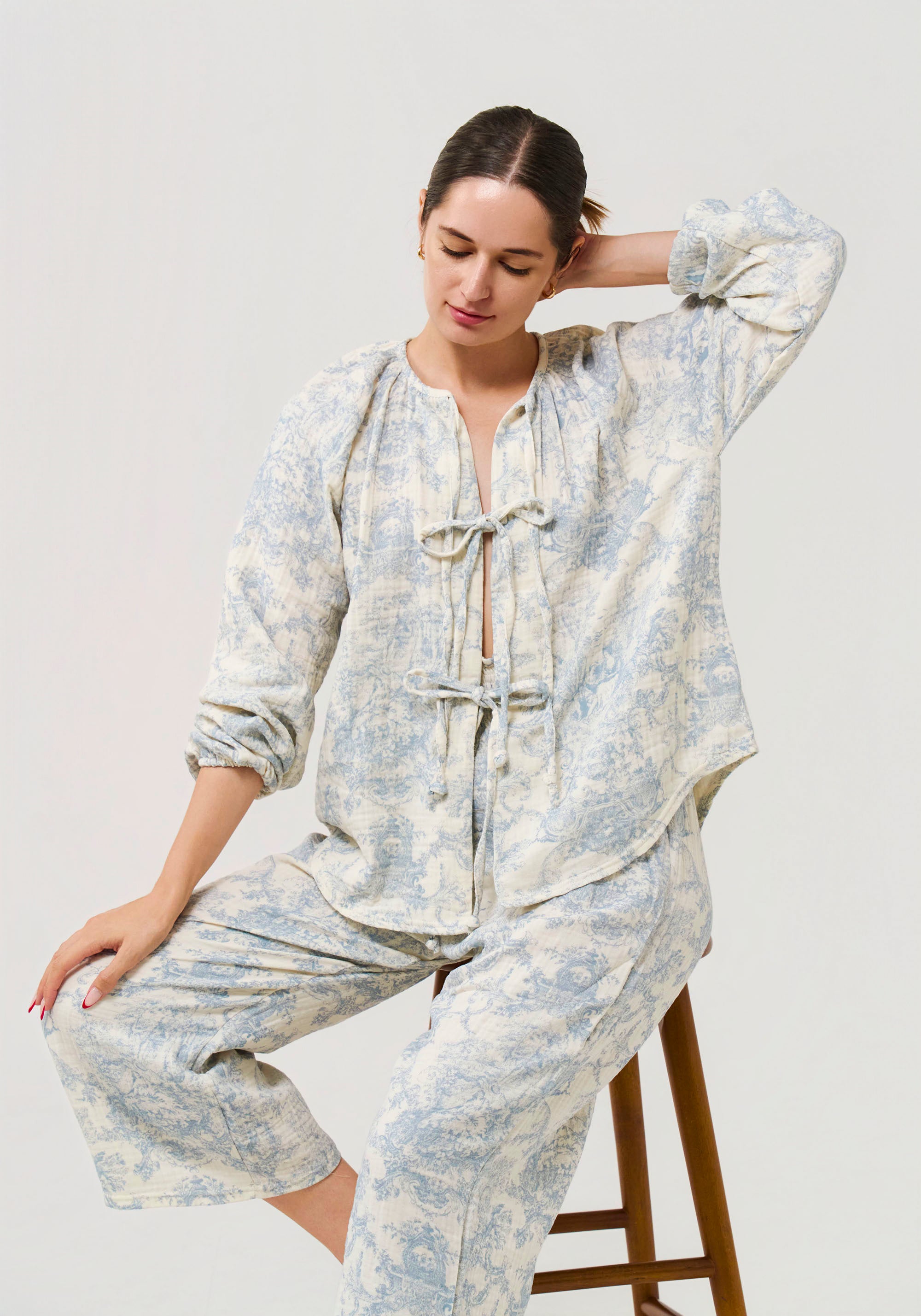 TIE MUSLIN GAUZE SET