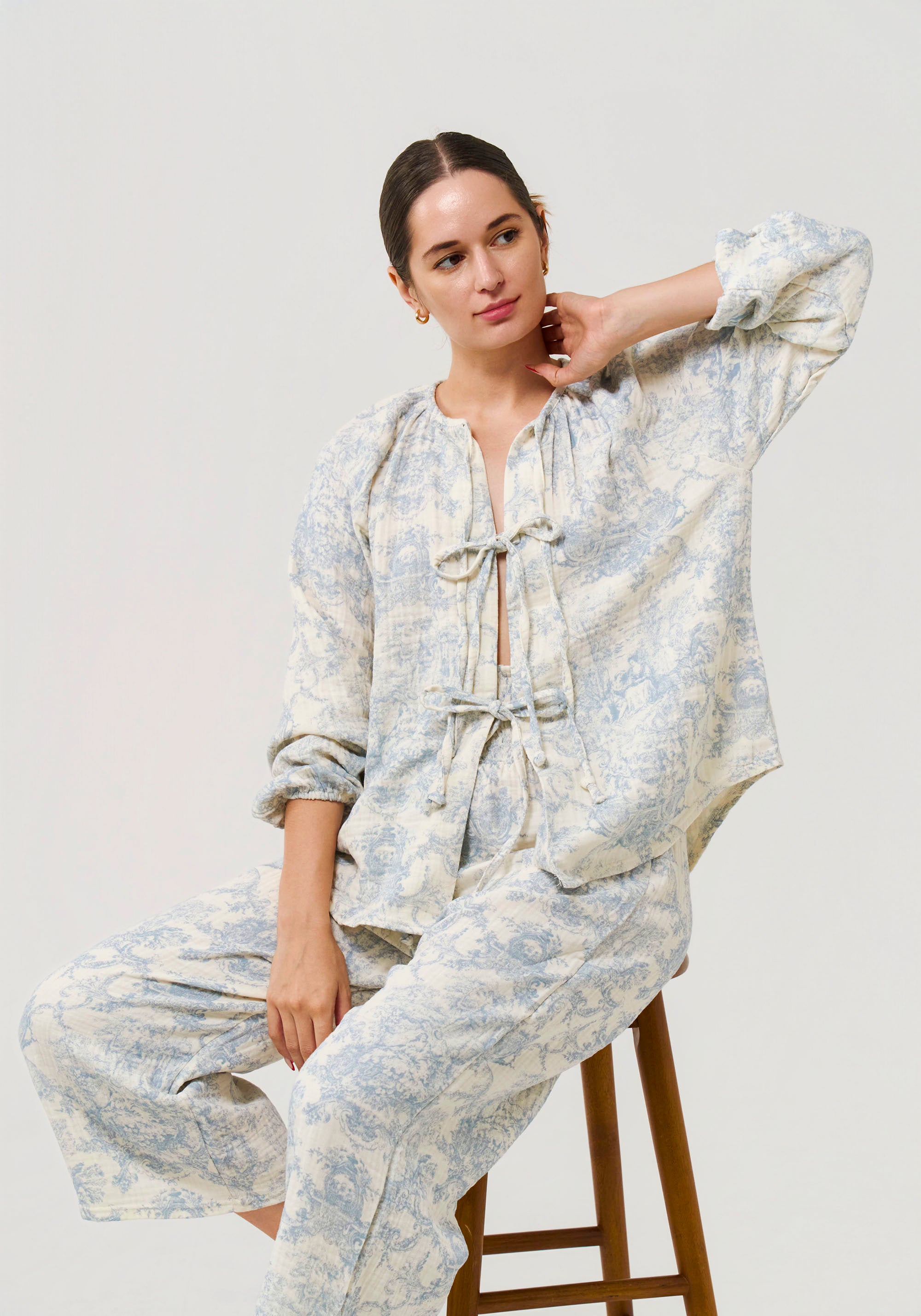 TIE MUSLIN GAUZE SET