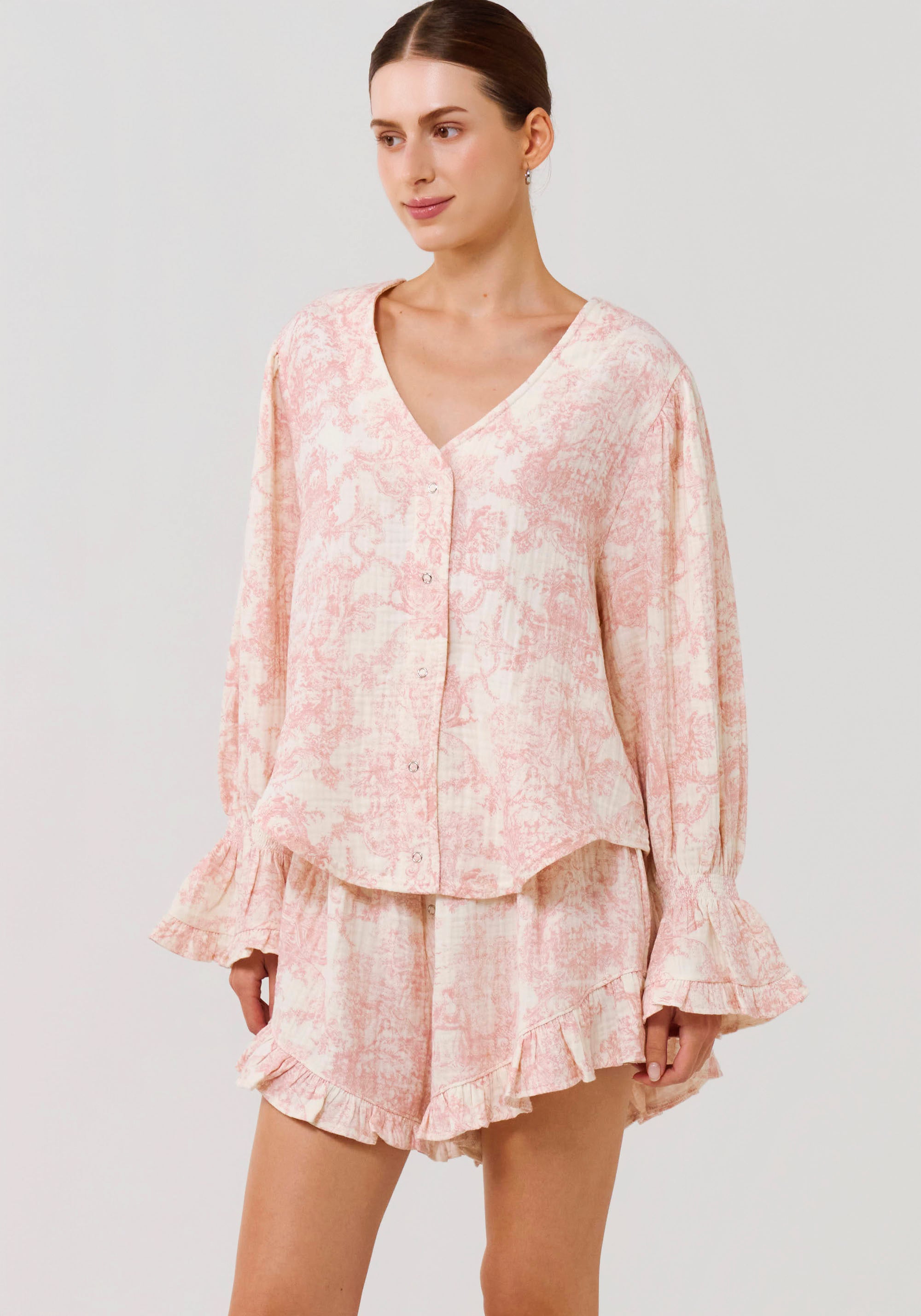 LUXE RUFFLED MUSLIN SET
