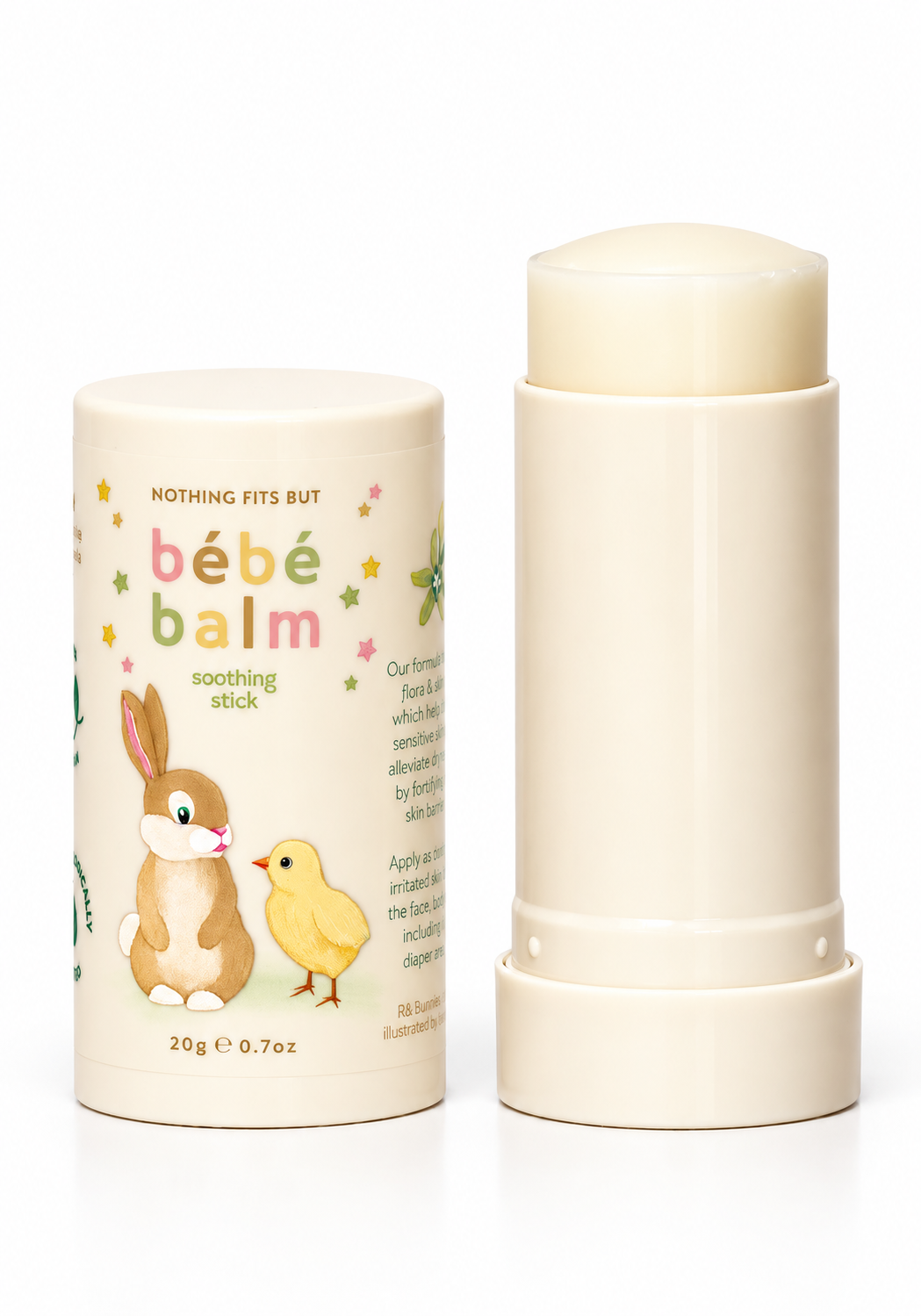 BÉBÉ BALM : EWG GREEN VEGAN SOOTHING STICK FOR DIAPER RASH, DROOL & DRY BABY SKIN