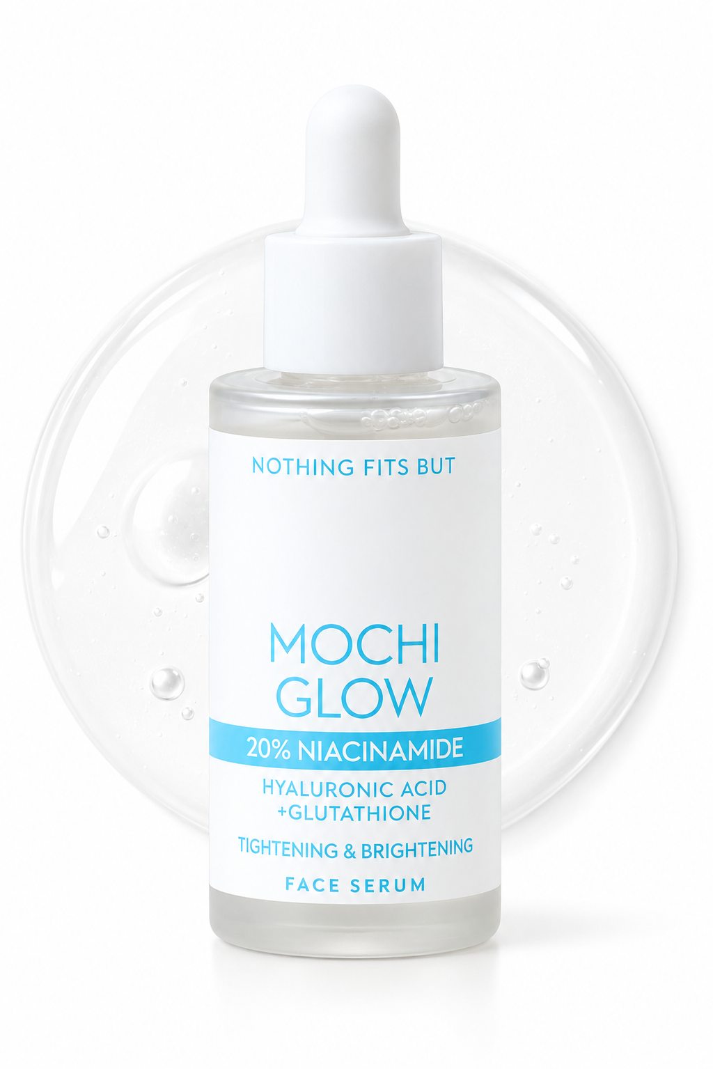 MOCHI GLOW : 20% NIACINAMIDE + GLUTATHIONE PORE TIGHTENING, BRIGHTENING & HYDRATING GLASS SKIN SERUM