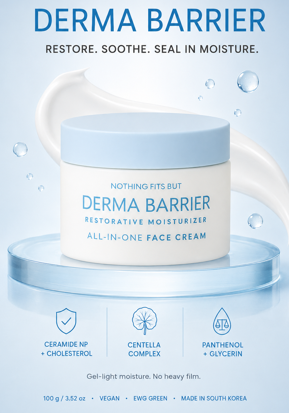CERAMIDE DERMA BARRIER SOOTHING & HYDRATING ALL-IN-ONE GEL CREAM