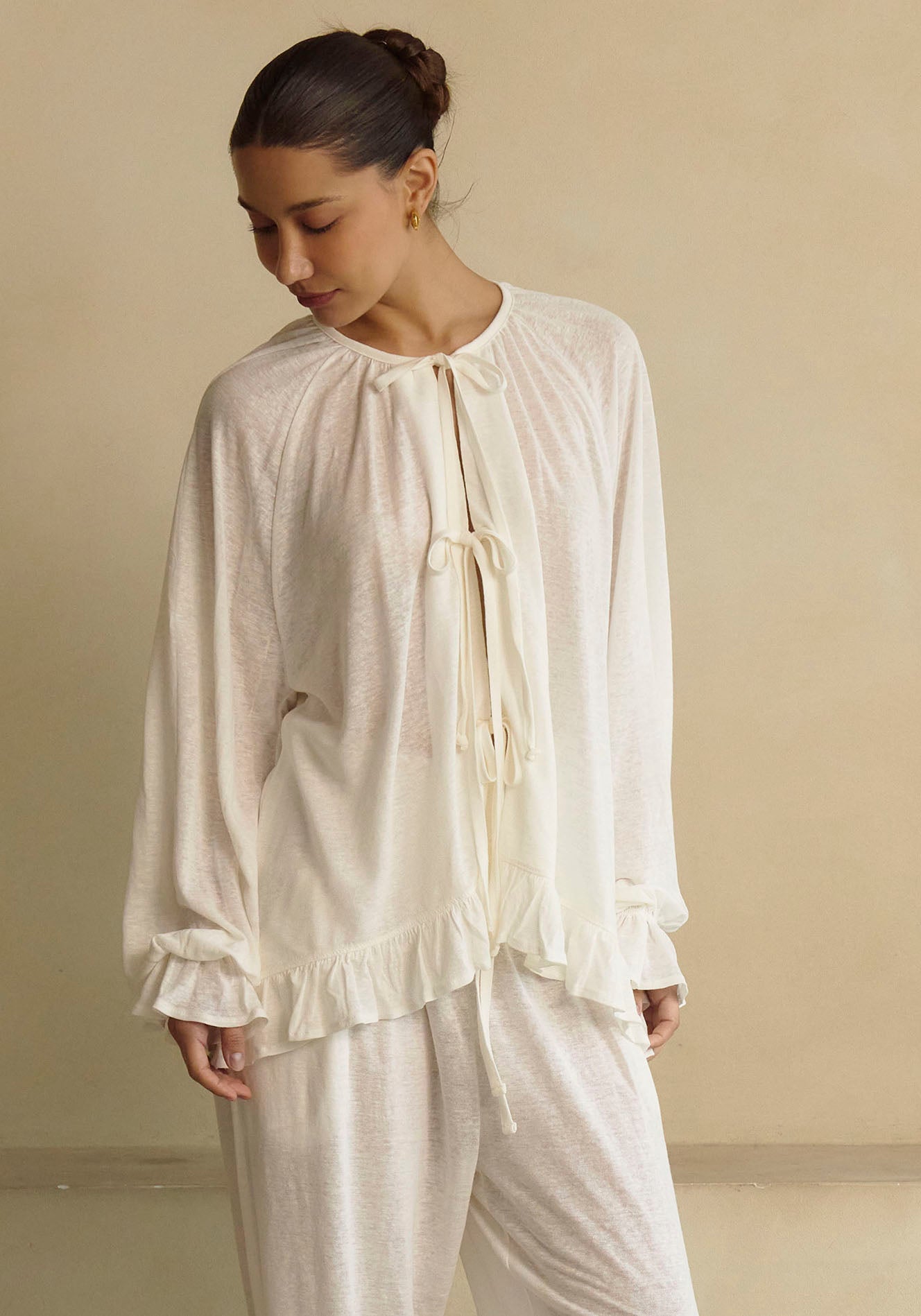 CERES LINEN KNIT BLOUSE & PANTS SET