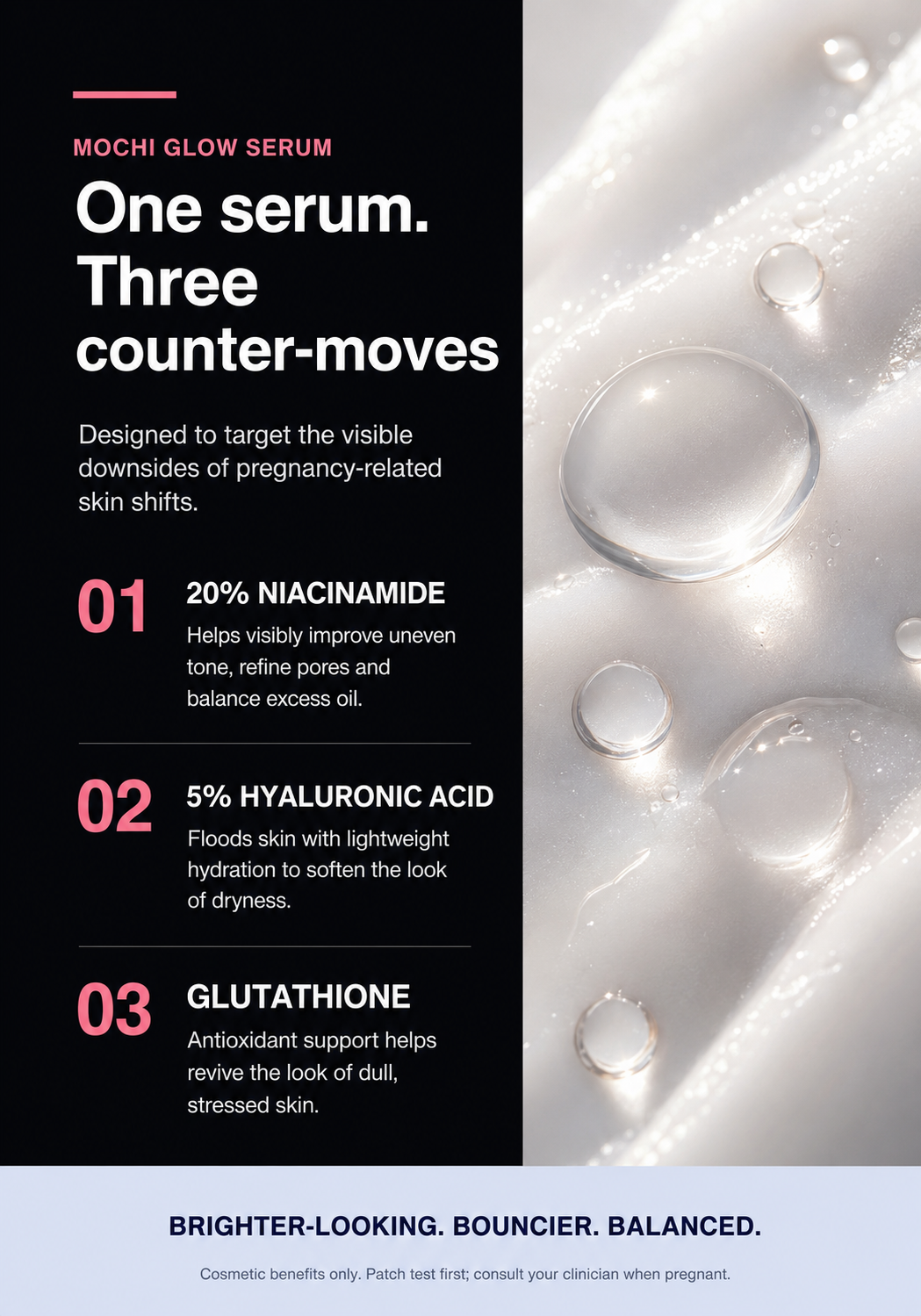 20% NIACINAMIDE PORE TIGHTENING MOCHI GLOW FACE SERUM