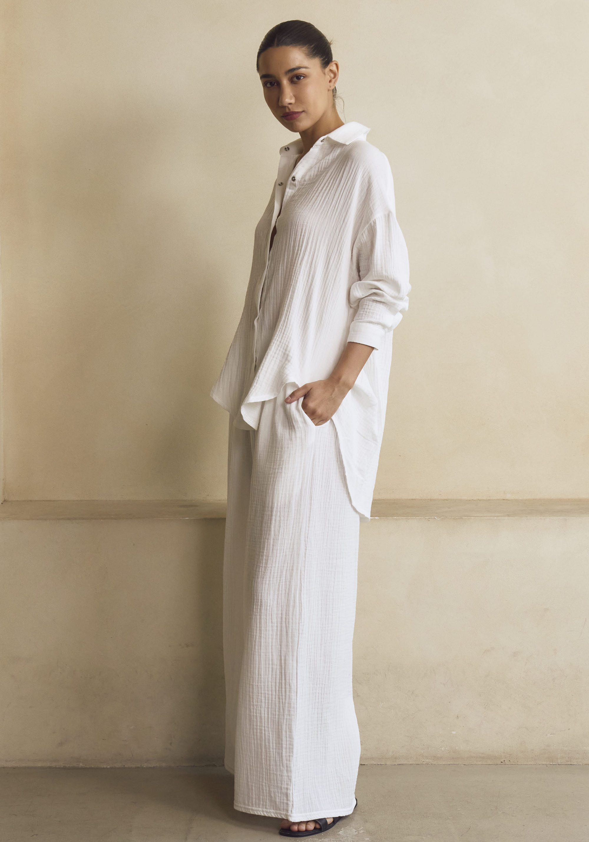 MUSLIN SHIRT & PANTS SET