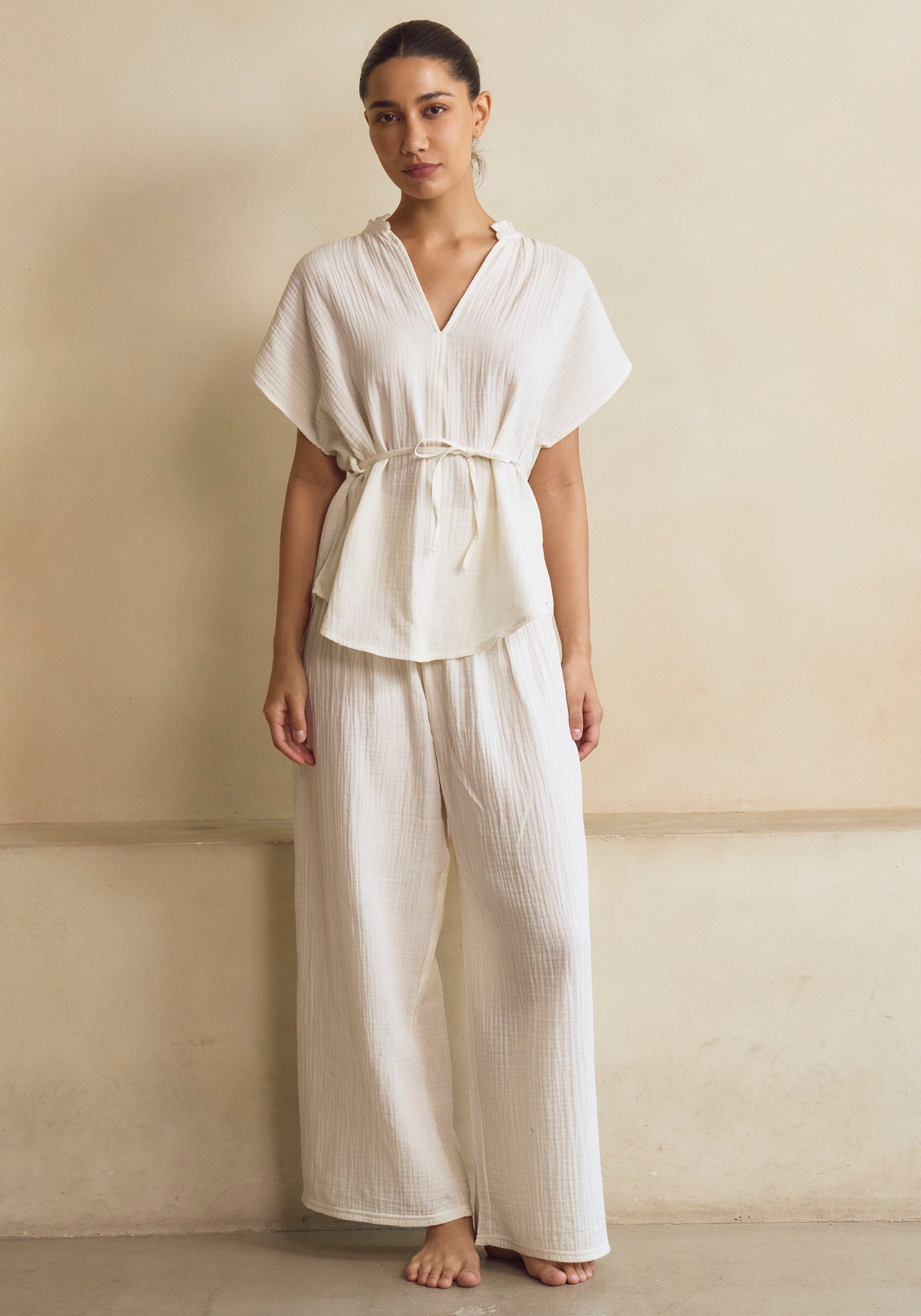 MUSLIN BLOUSE & PANTS SET