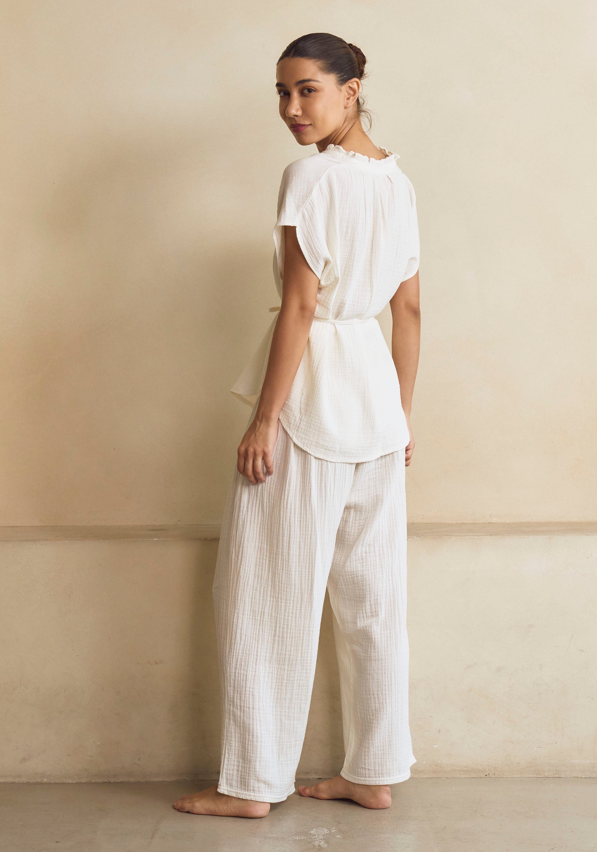 MUSLIN BLOUSE & PANTS SET