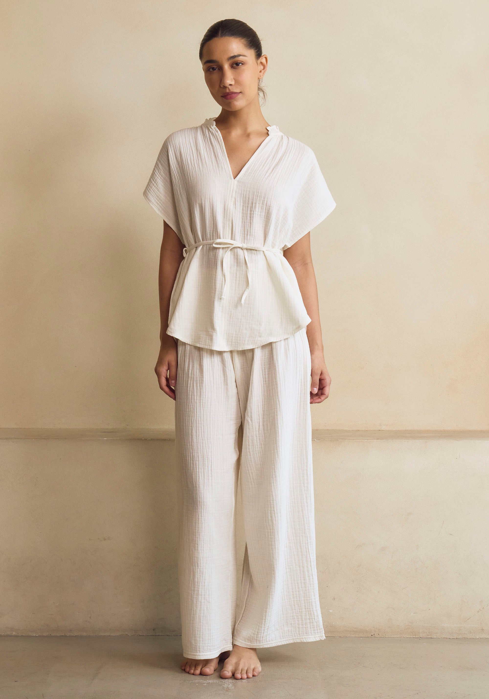 MUSLIN BLOUSE & PANTS SET
