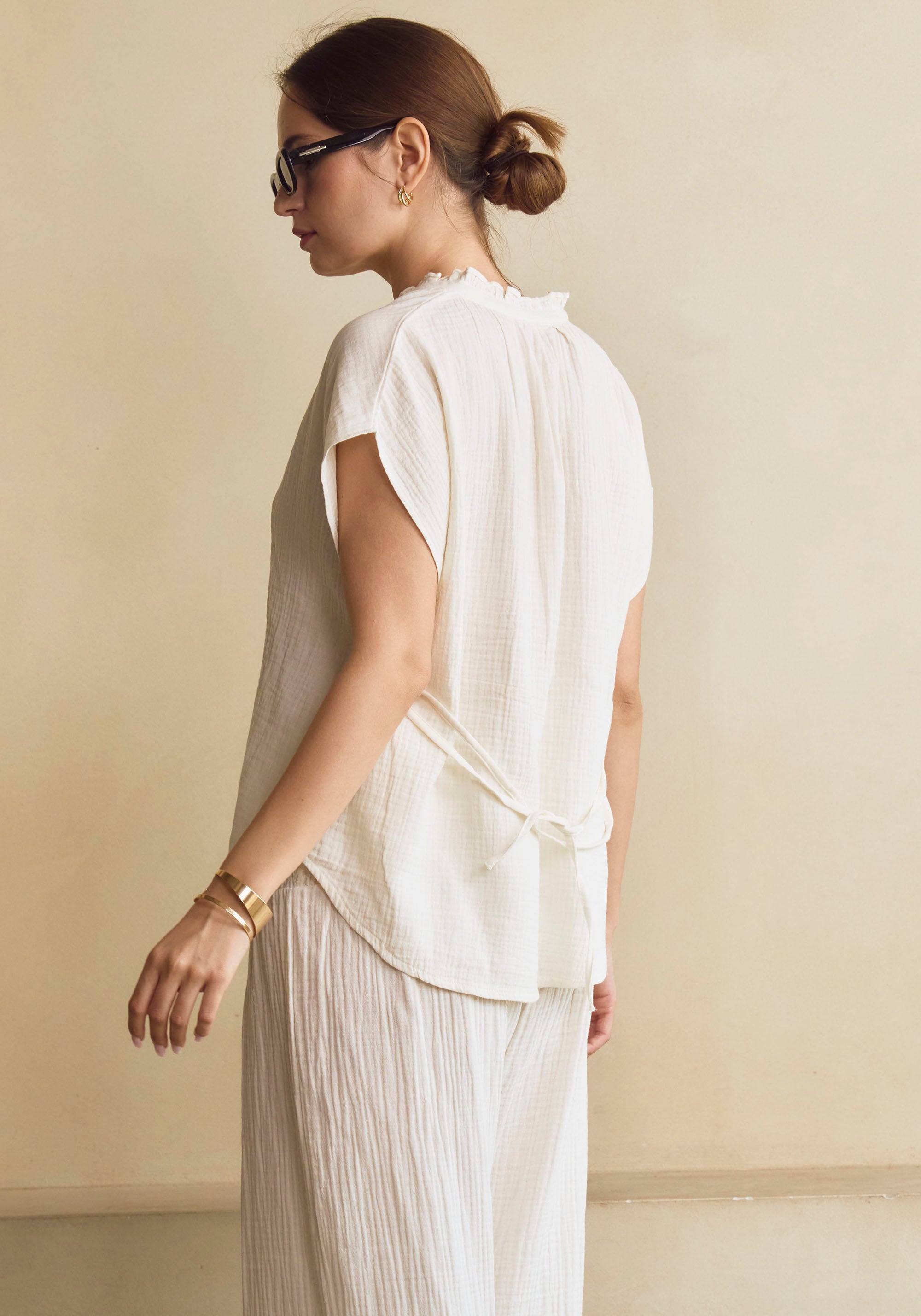 MUSLIN BLOUSE & PANTS SET