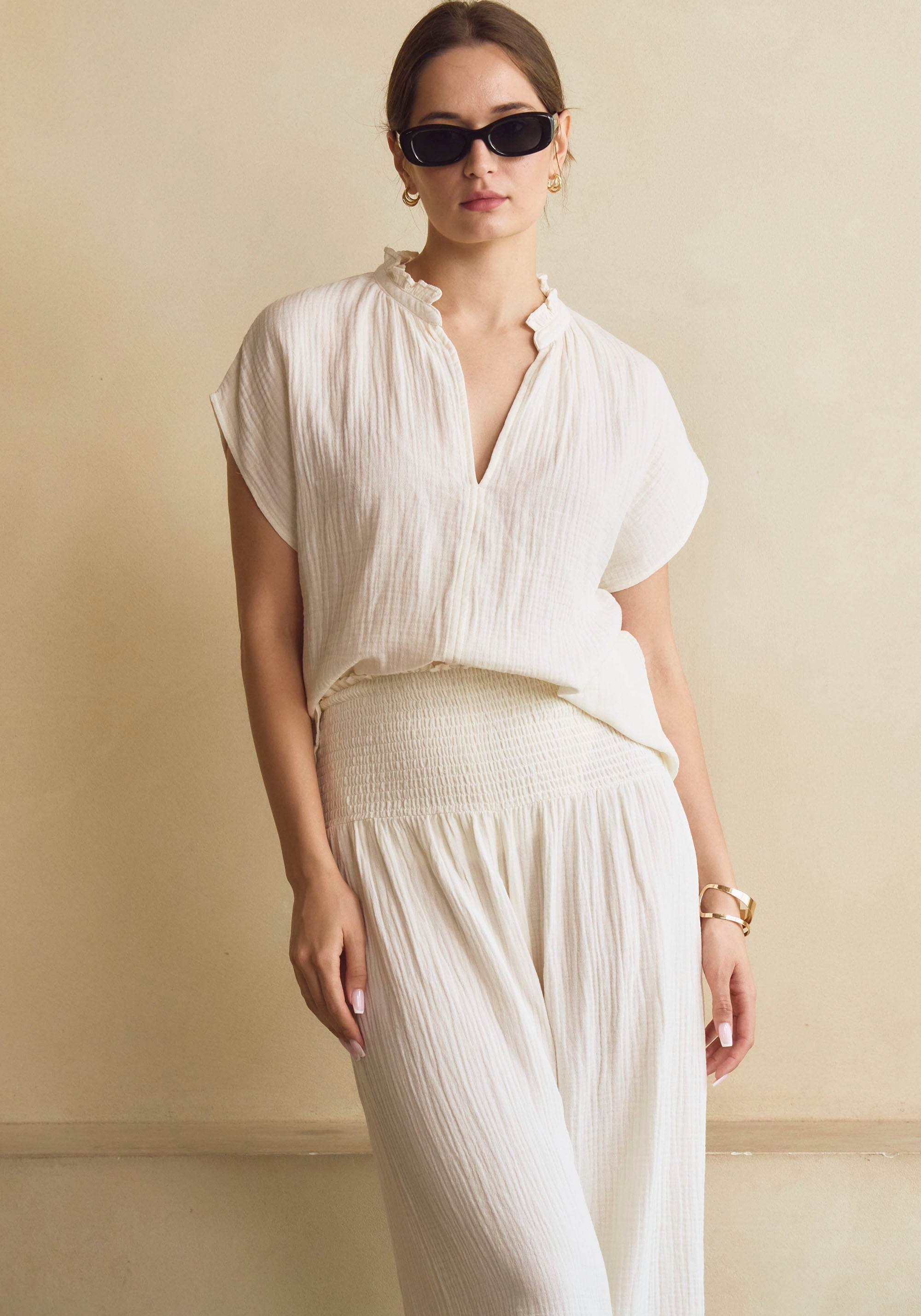 MUSLIN BLOUSE & PANTS SET