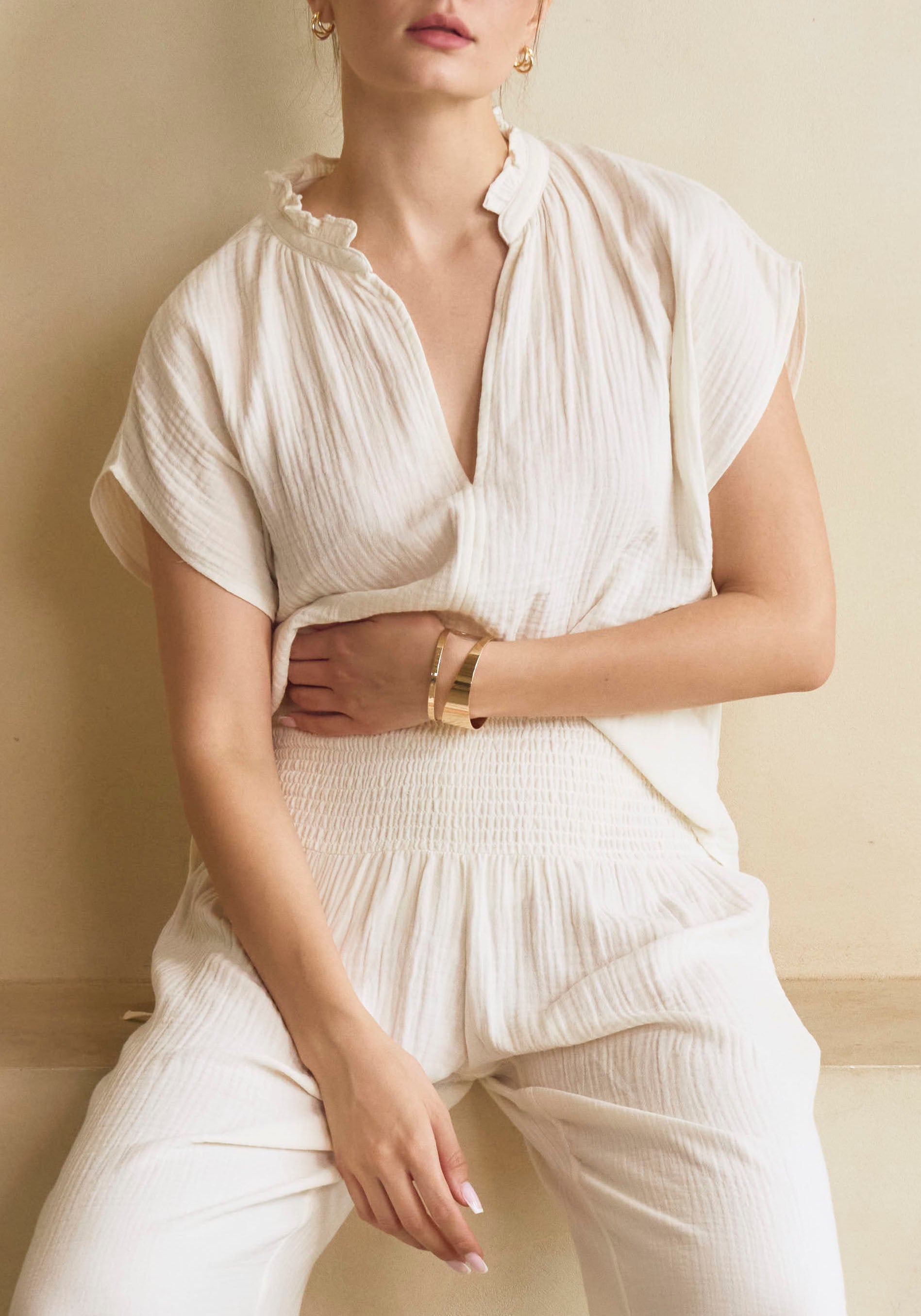 MUSLIN BLOUSE & PANTS SET