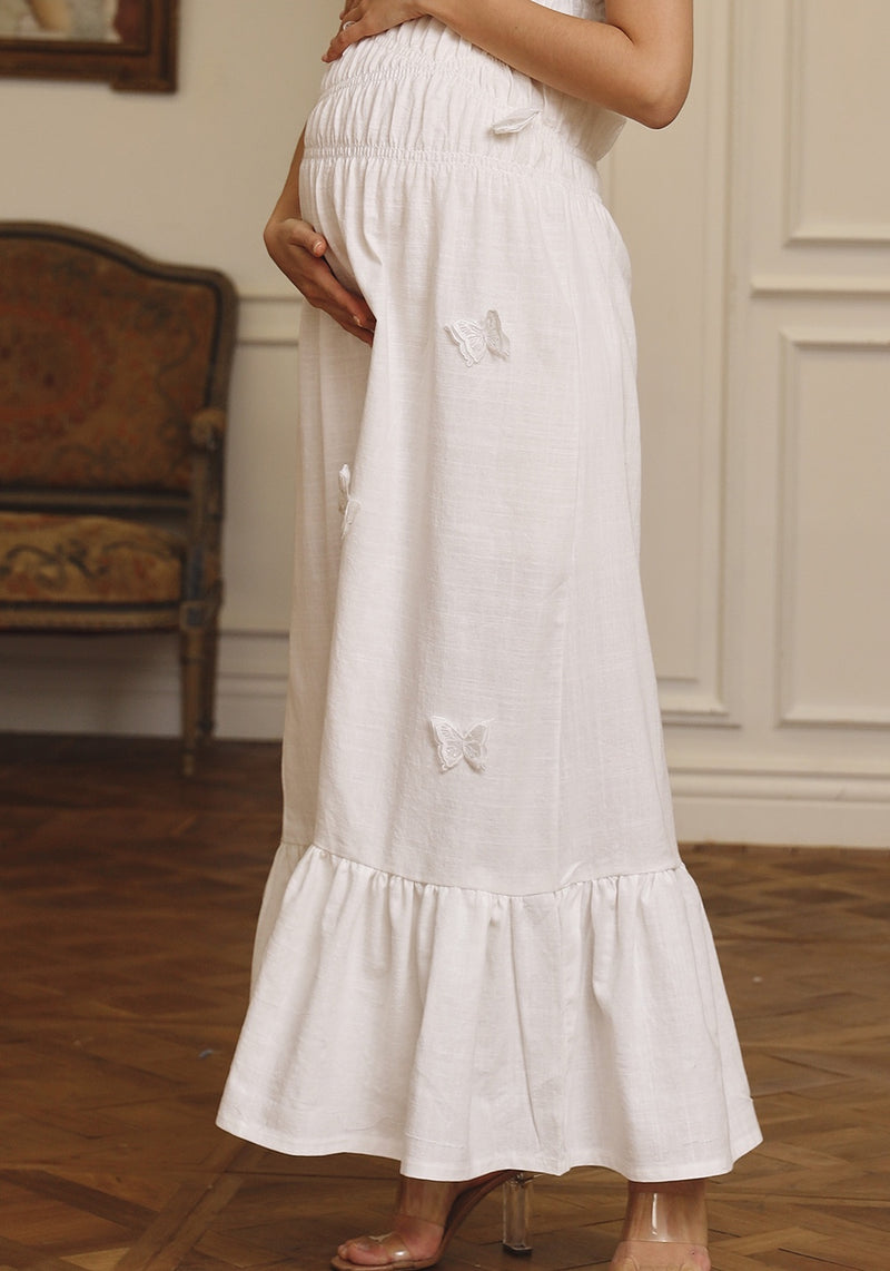 Wrap – Linen Wrap Dress with Butterfly Sleeves