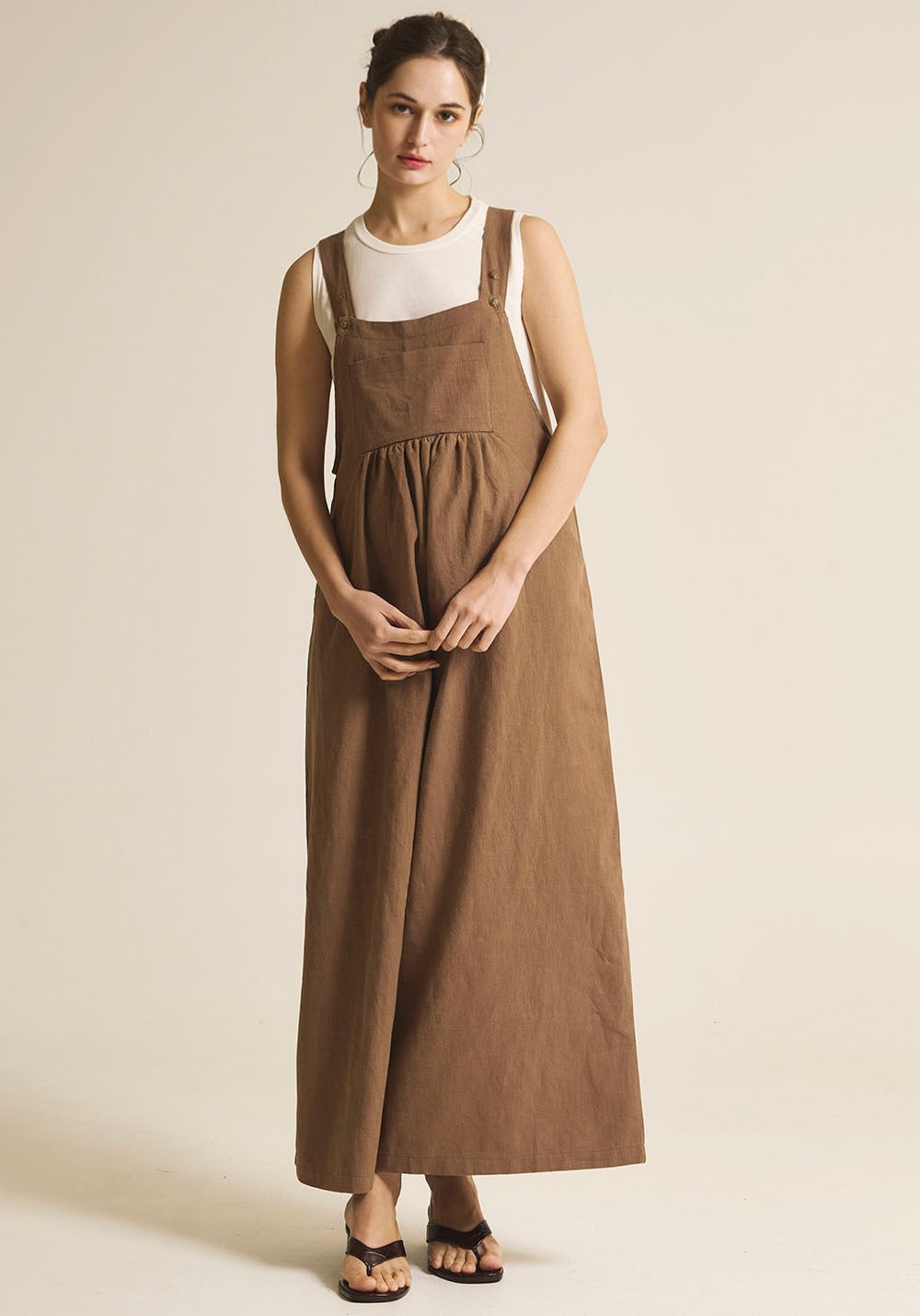 WIDE LEG LINEN JUMPSUIT