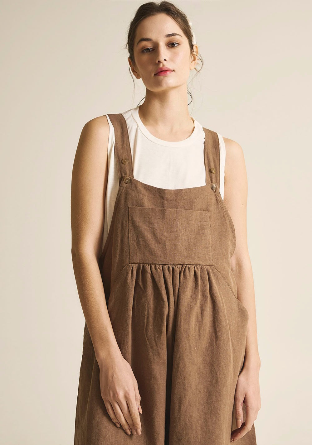 WIDE LEG LINEN JUMPSUIT