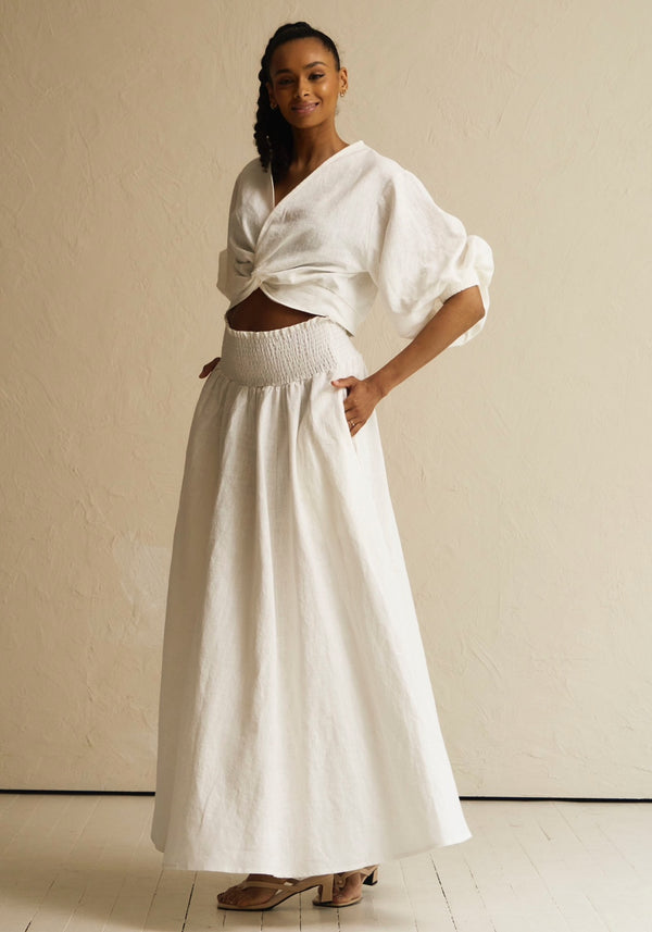 LINEN TISH TOP & SKIRT SET