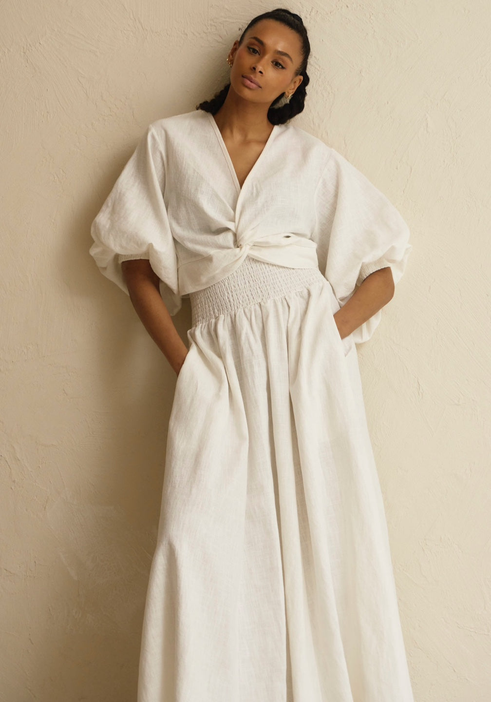 LINEN TISH TOP & SKIRT SET