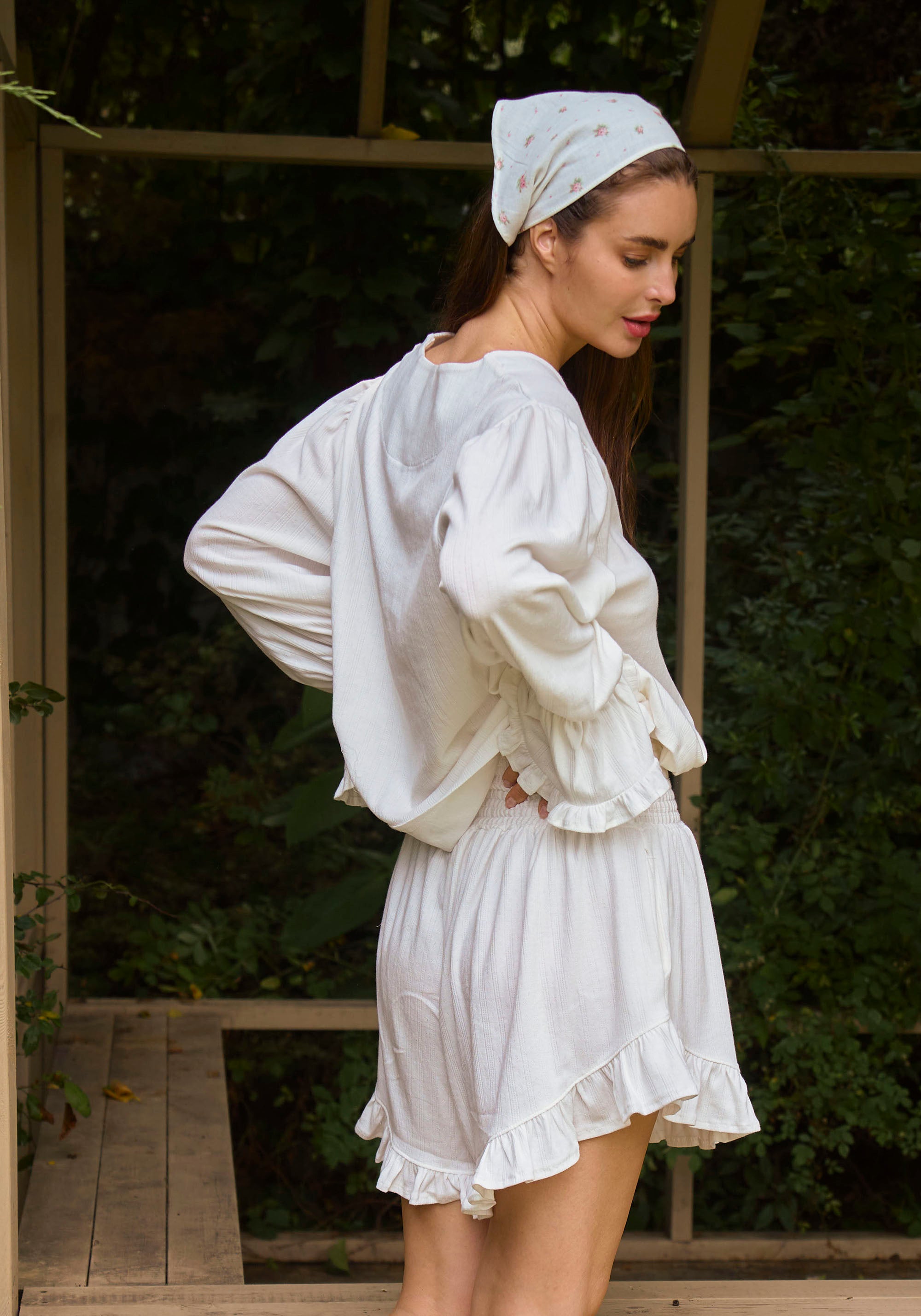 LUXE RUFFLED POINTELLE SET
