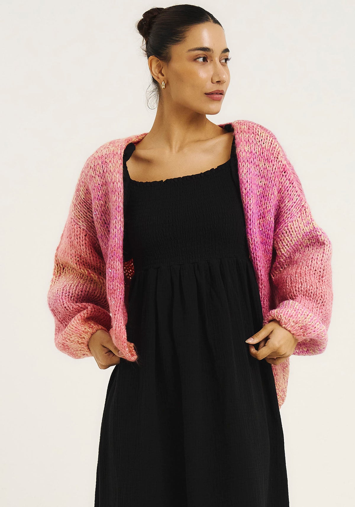 GRADIENT CROCHET CARDIGAN