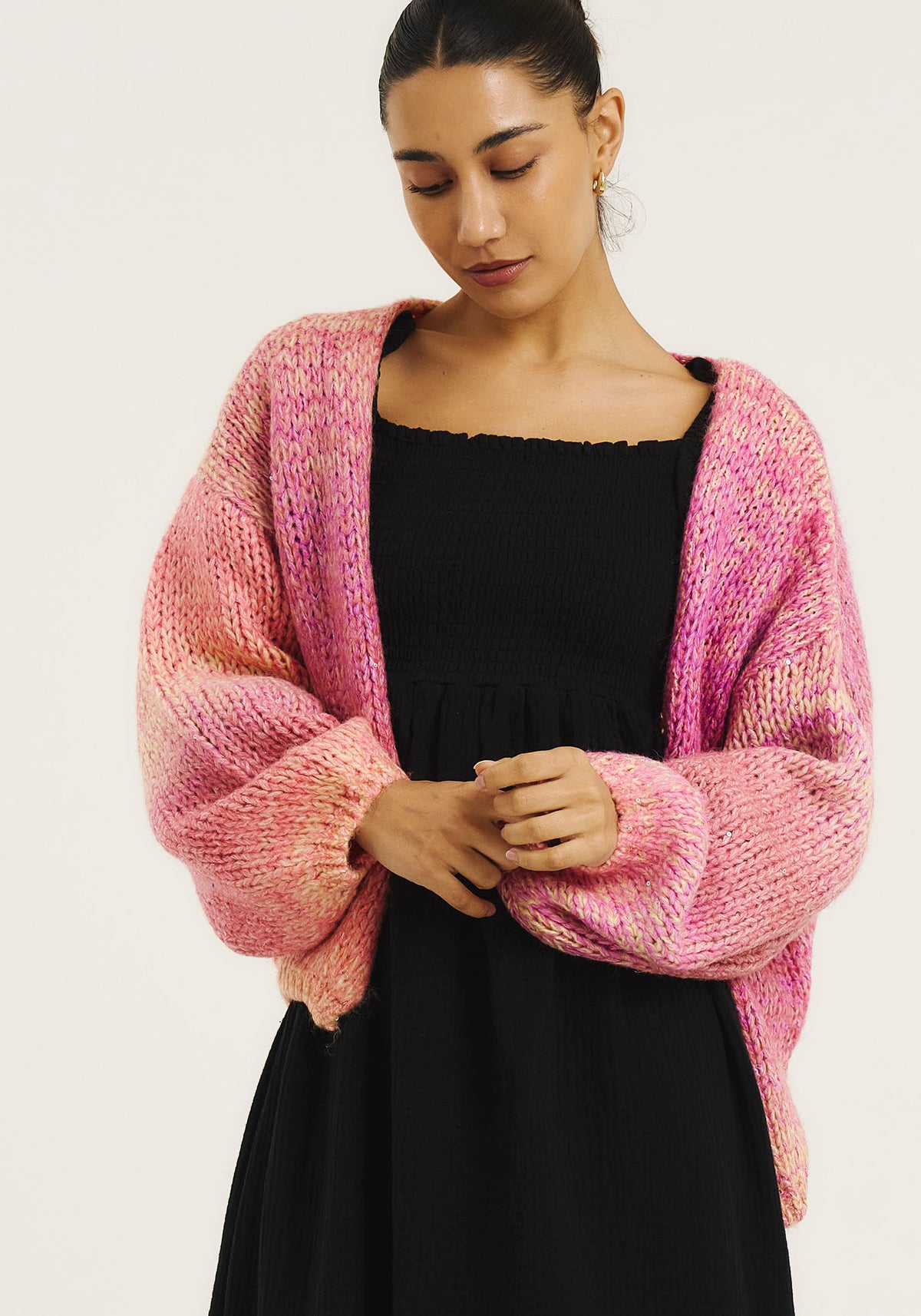 GRADIENT CROCHET CARDIGAN