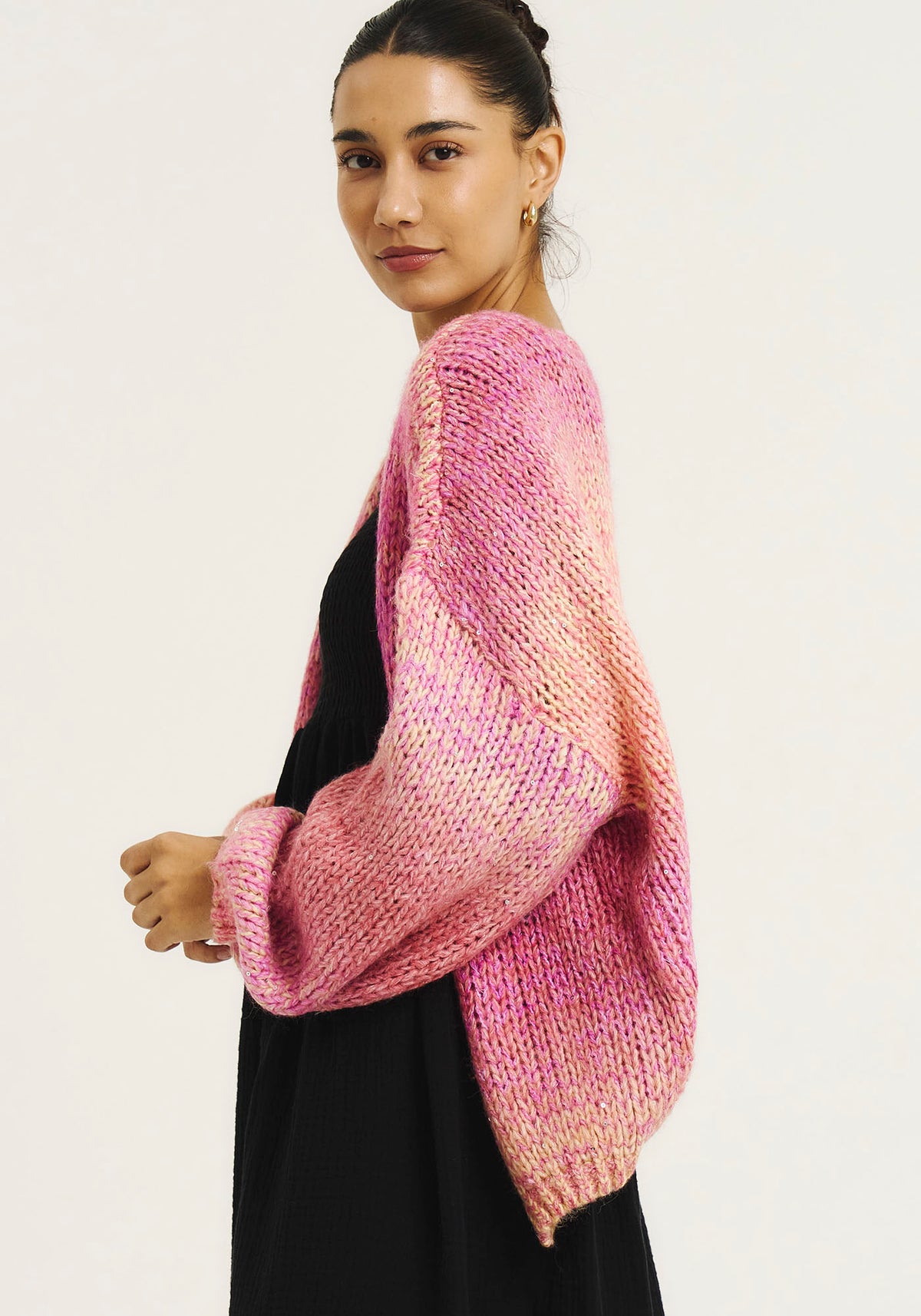 GRADIENT CROCHET CARDIGAN