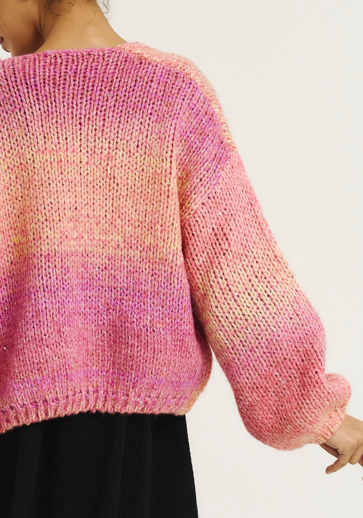 GRADIENT CROCHET CARDIGAN