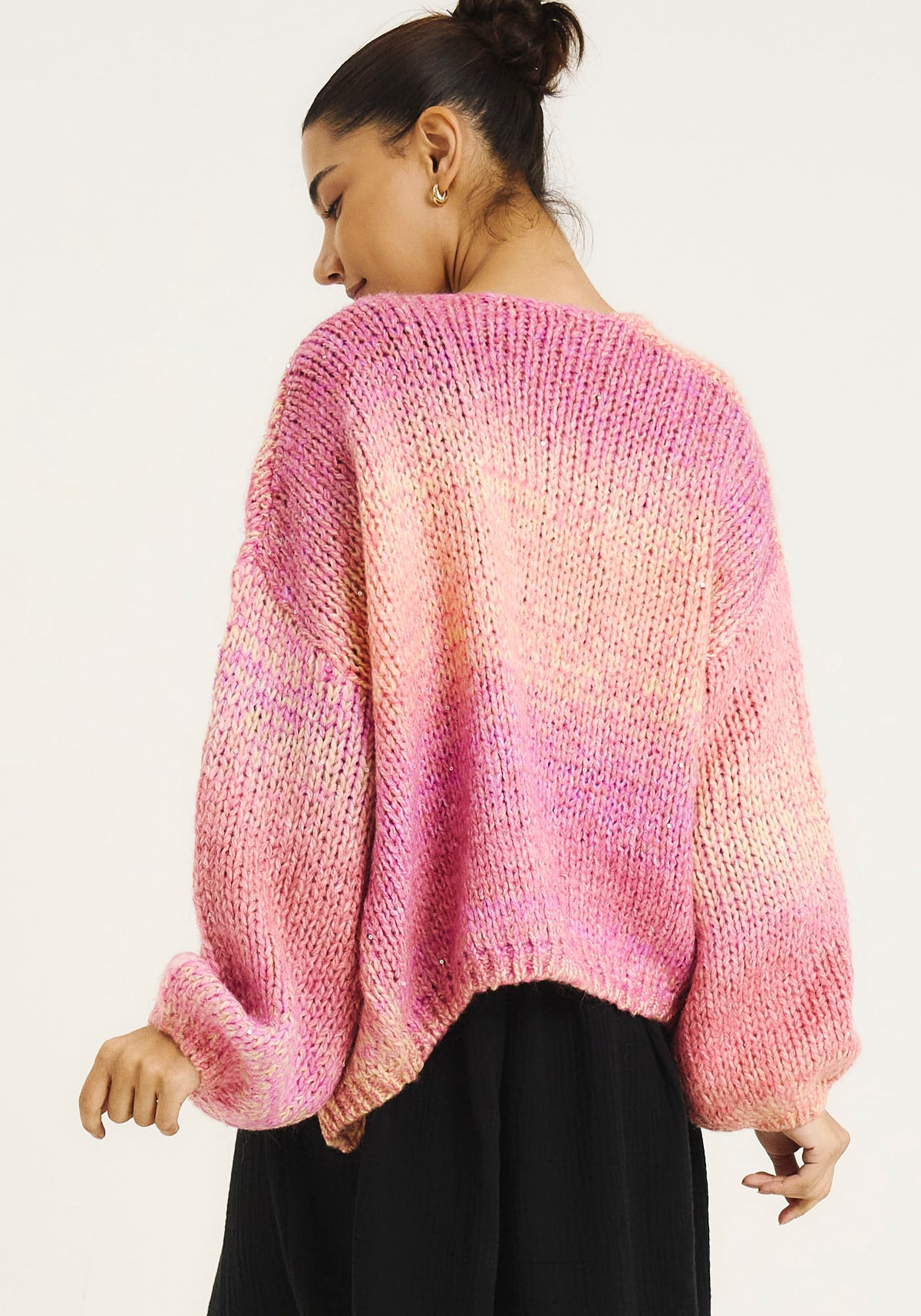 GRADIENT CROCHET CARDIGAN