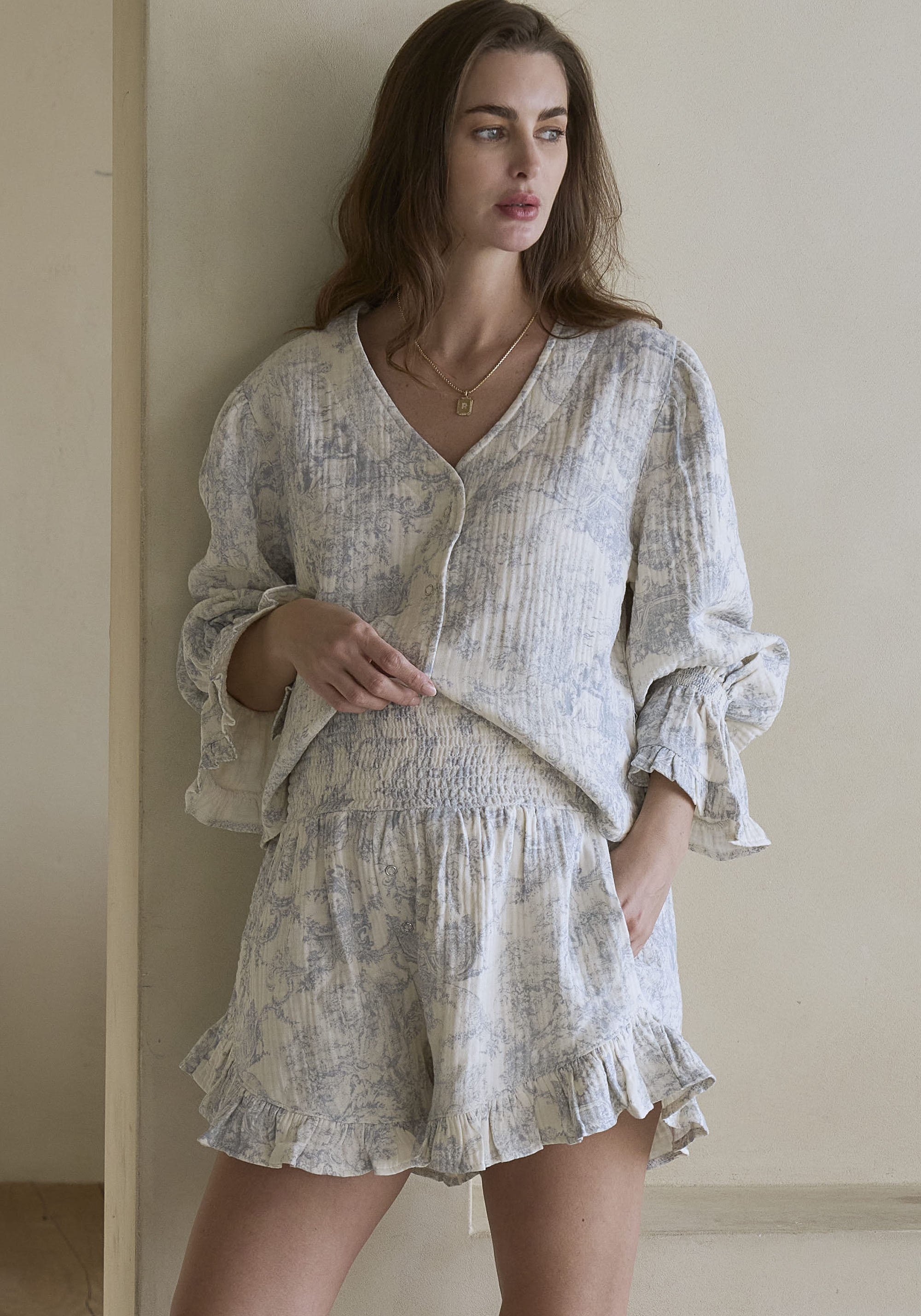 LUXE RUFFLED MUSLIN SET