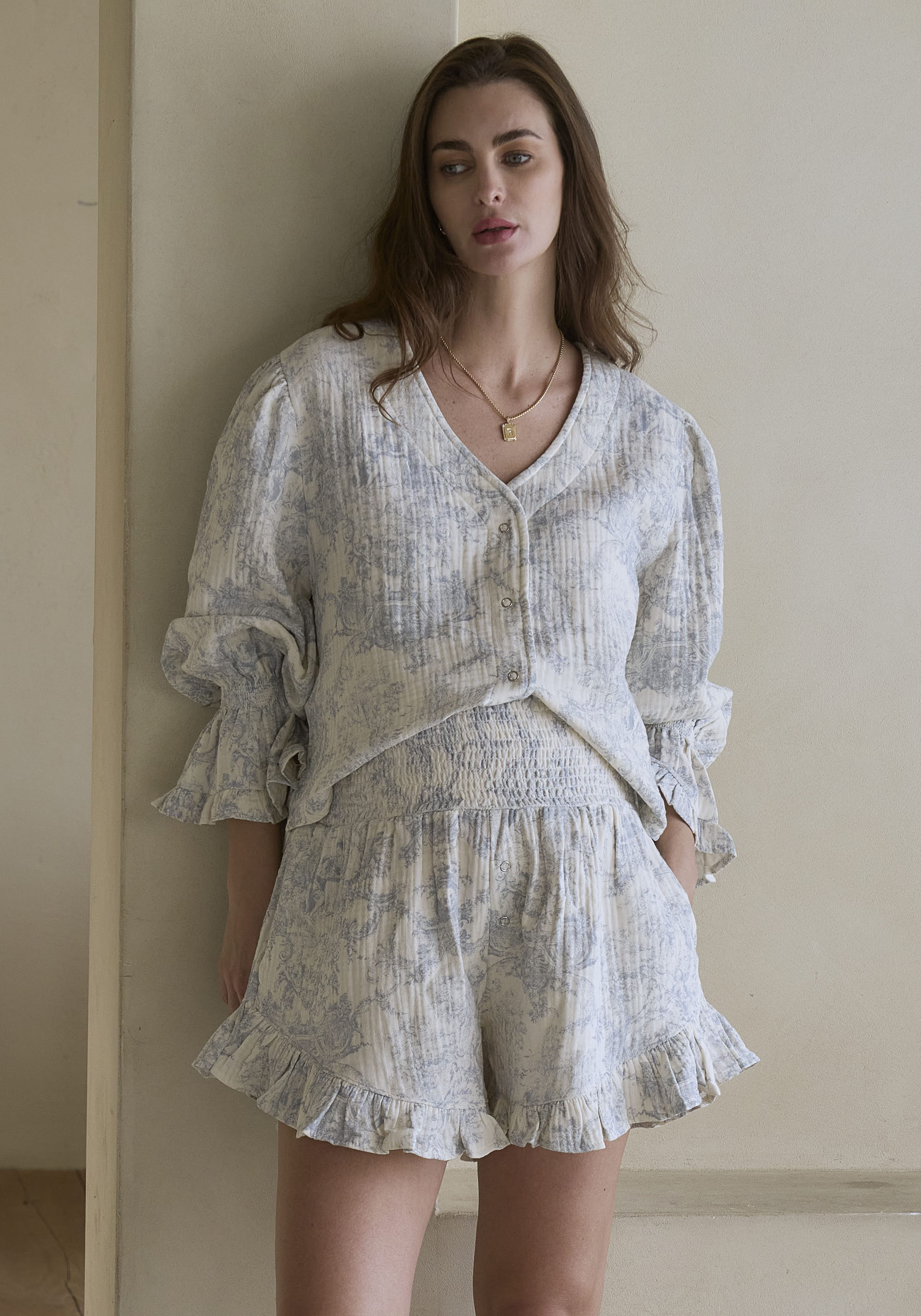 LUXE RUFFLED MUSLIN SET