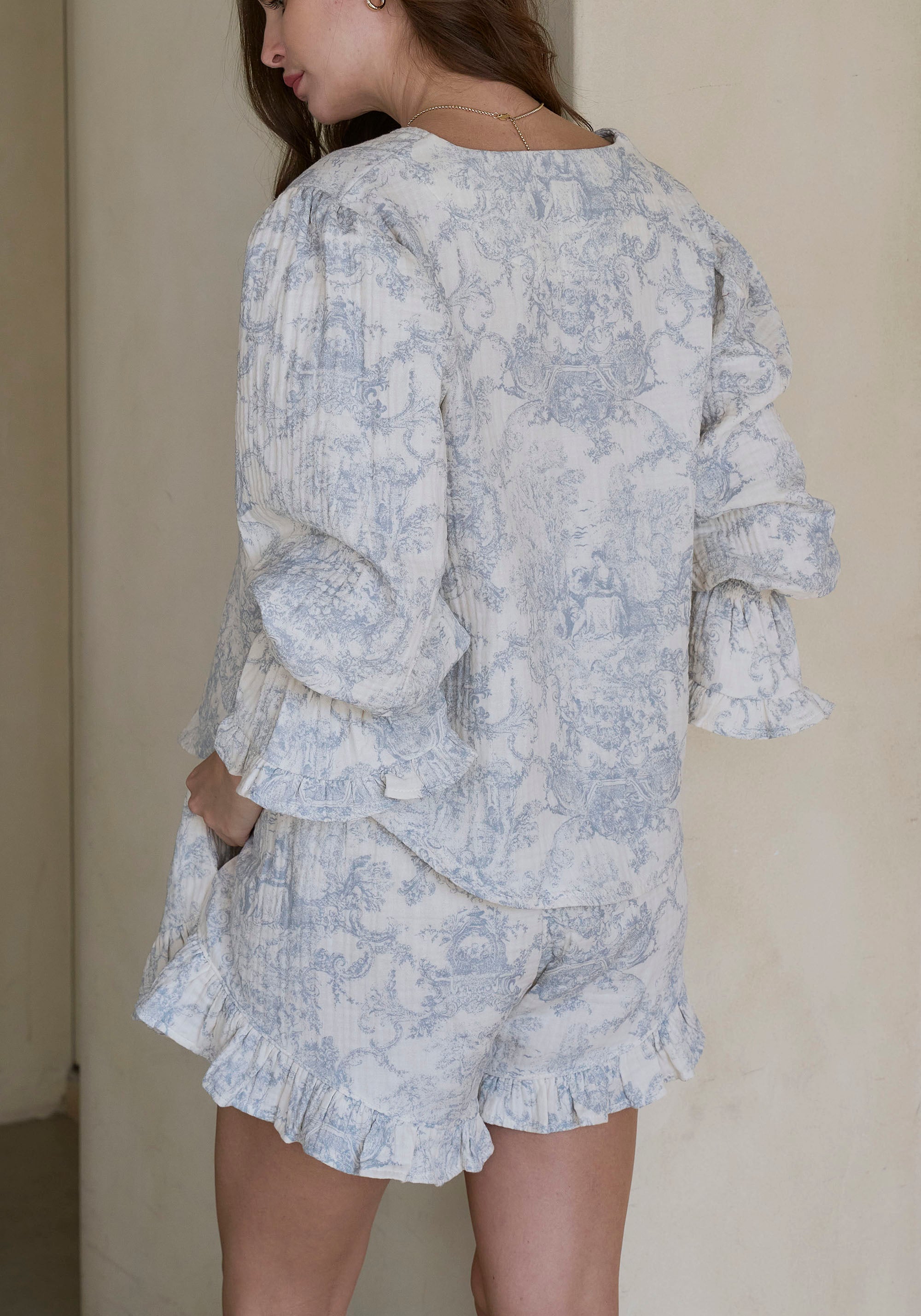 LUXE RUFFLED MUSLIN SET