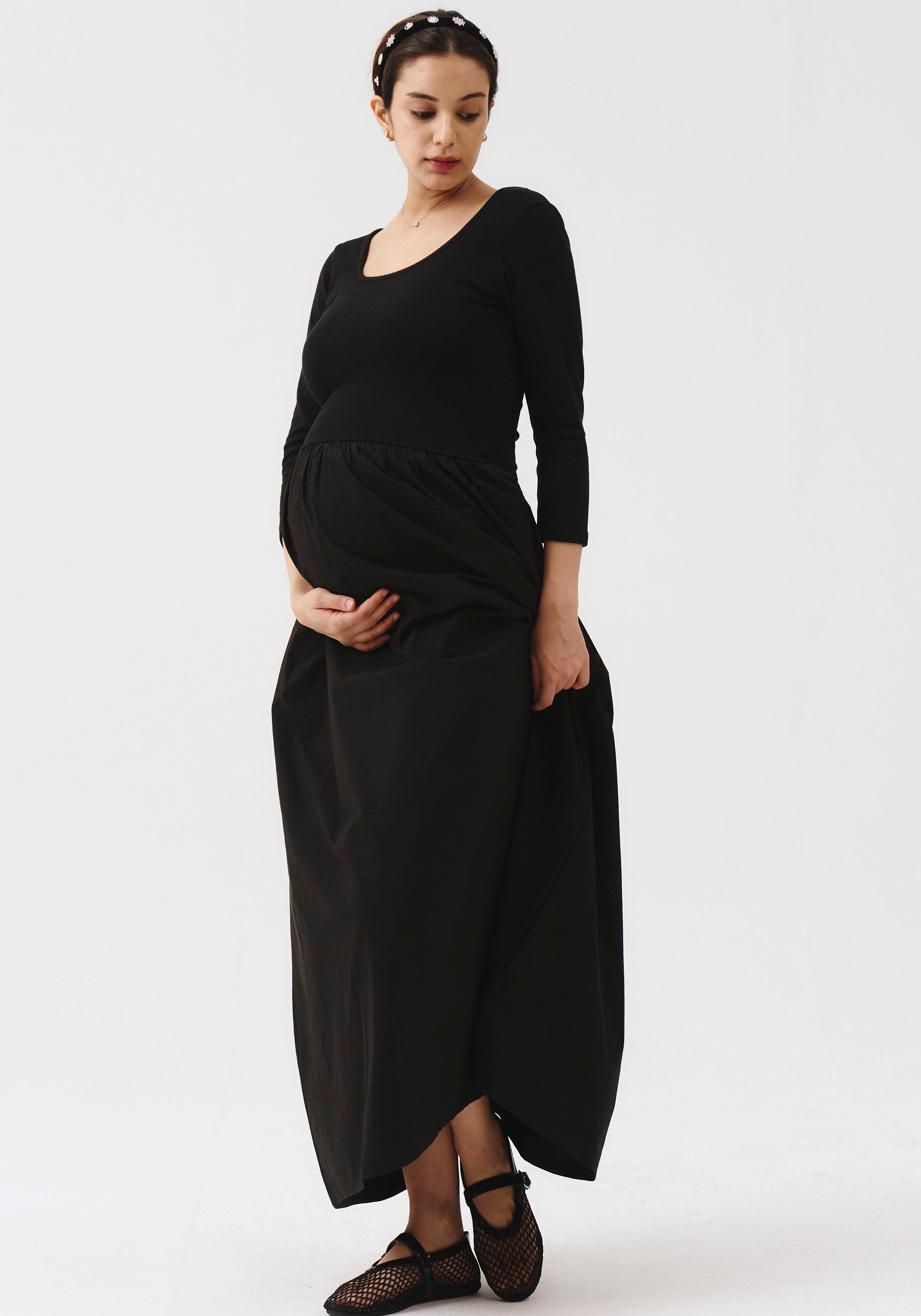 ESSENTIAL CONTRAST DRESS - LONG