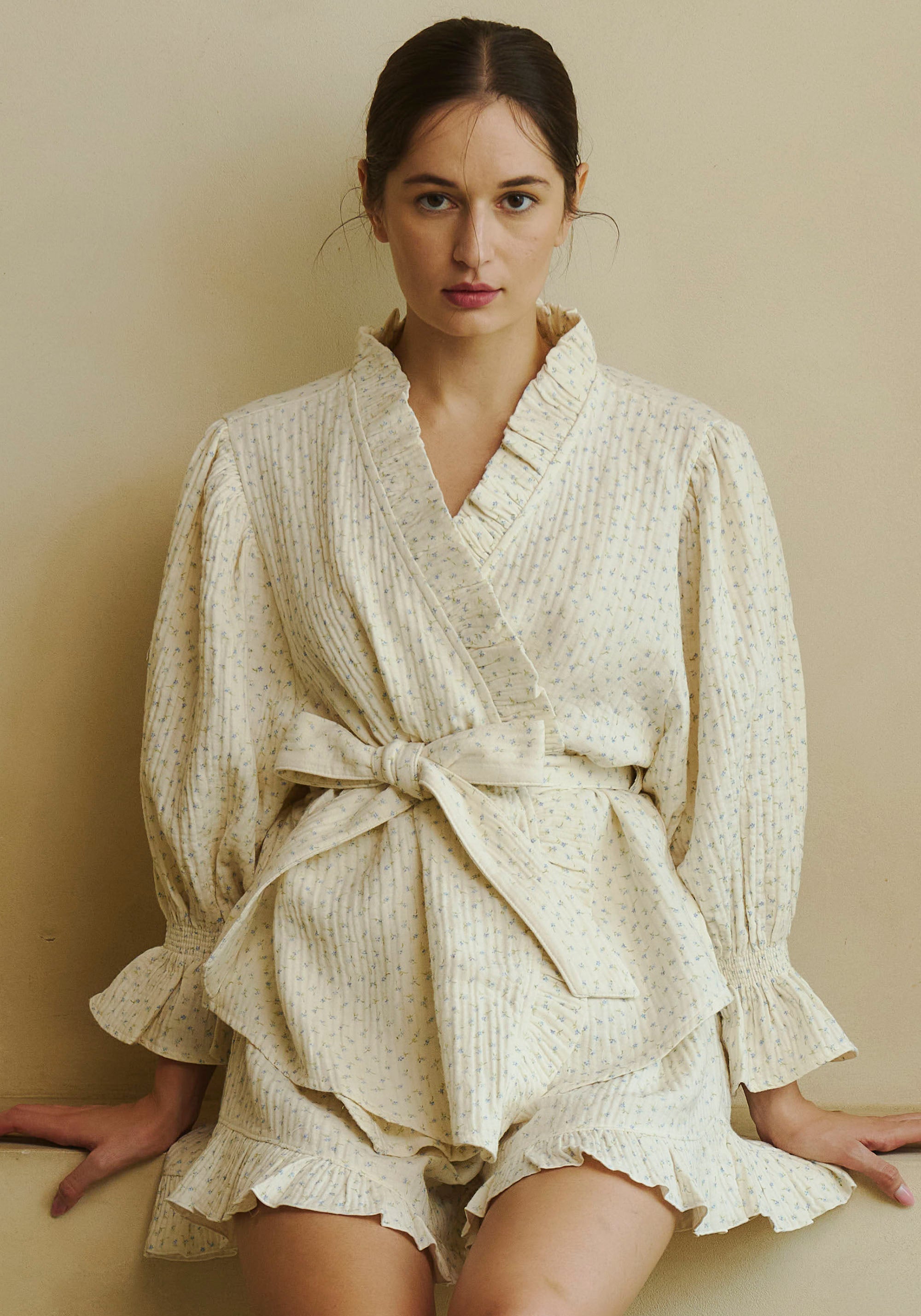 RUFFLED MUSLIN PJ SET