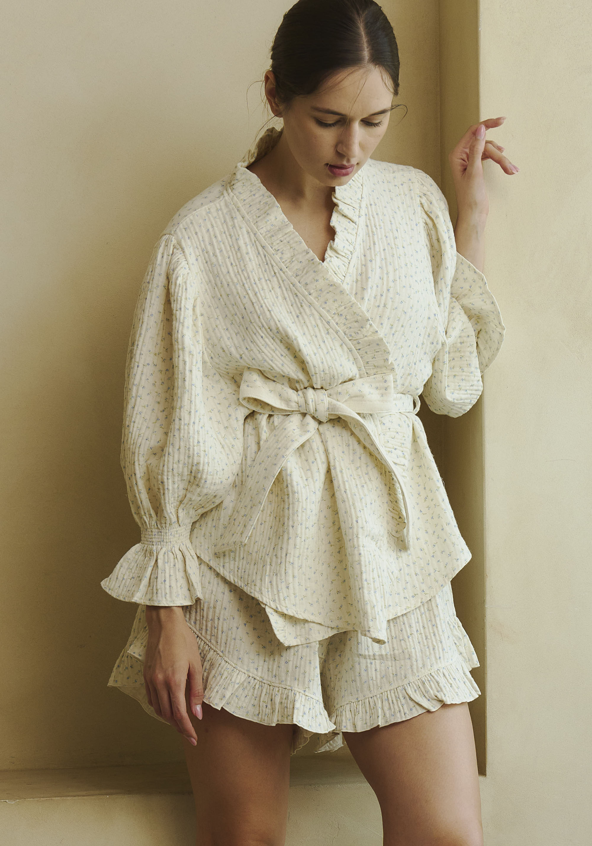 RUFFLED MUSLIN PJ SET