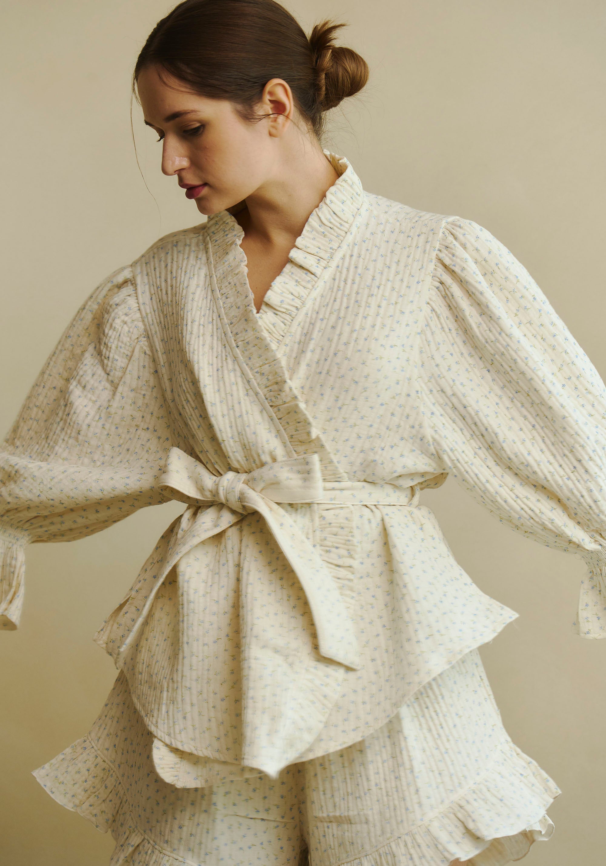 RUFFLED MUSLIN PJ SET