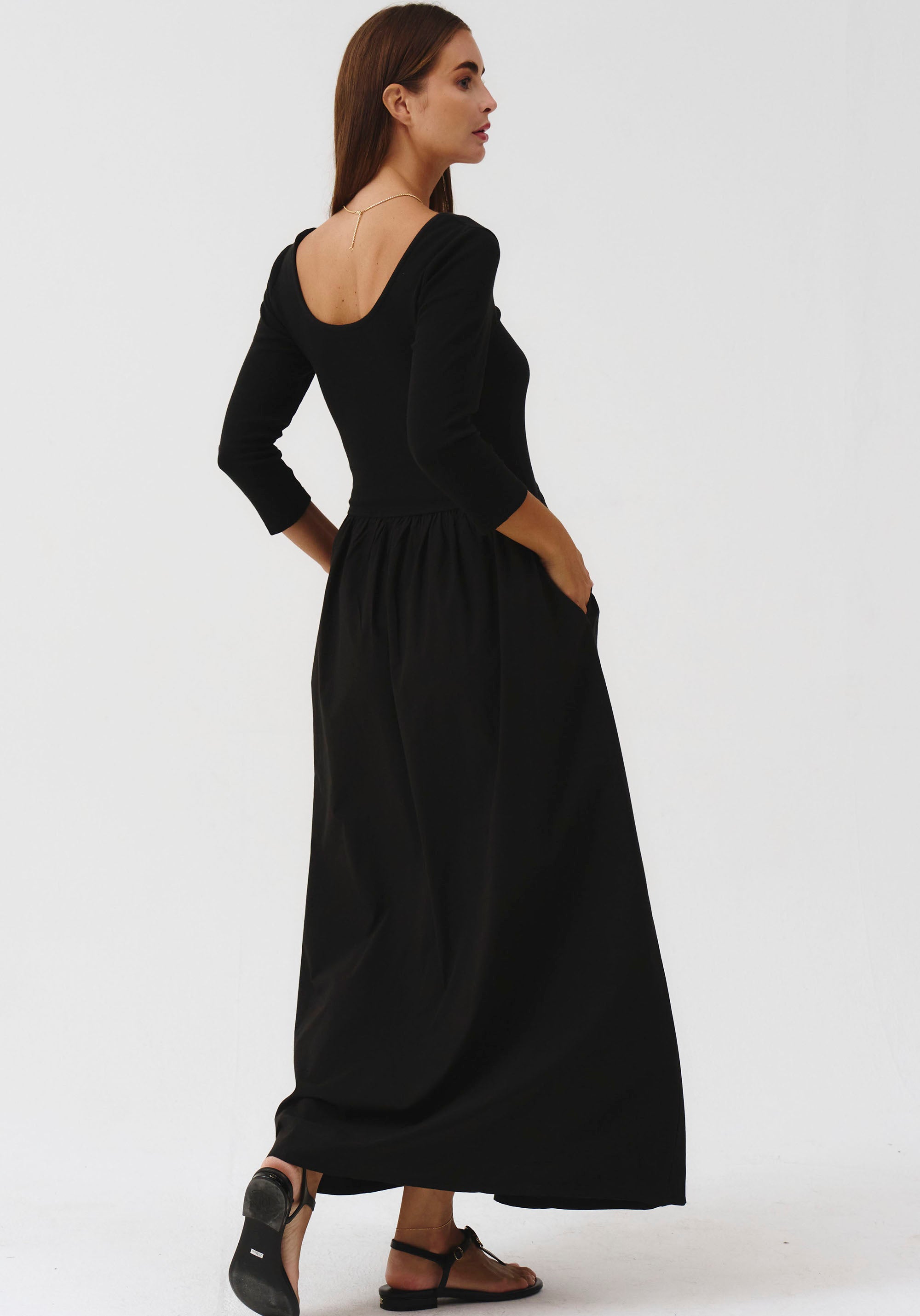 ESSENTIAL CONTRAST DRESS - LONG