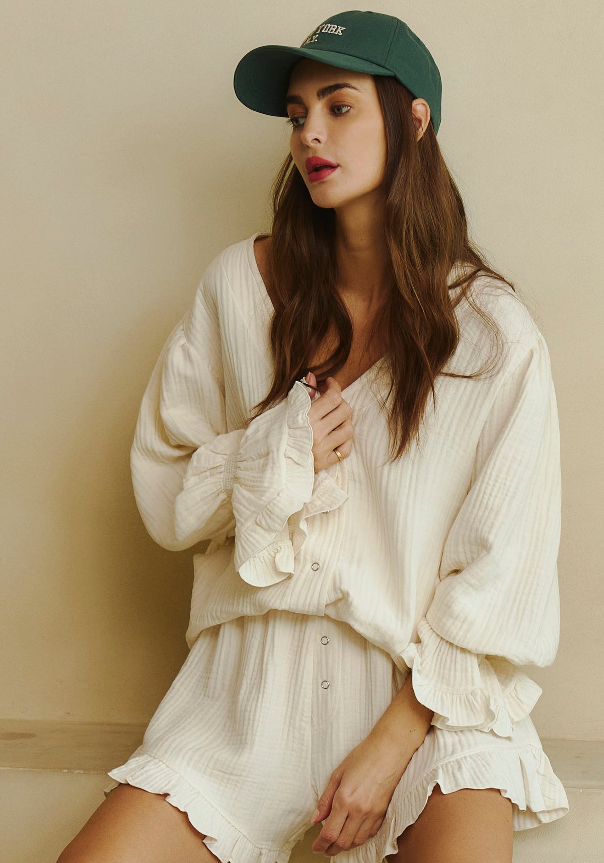 LUXE RUFFLED MUSLIN SET