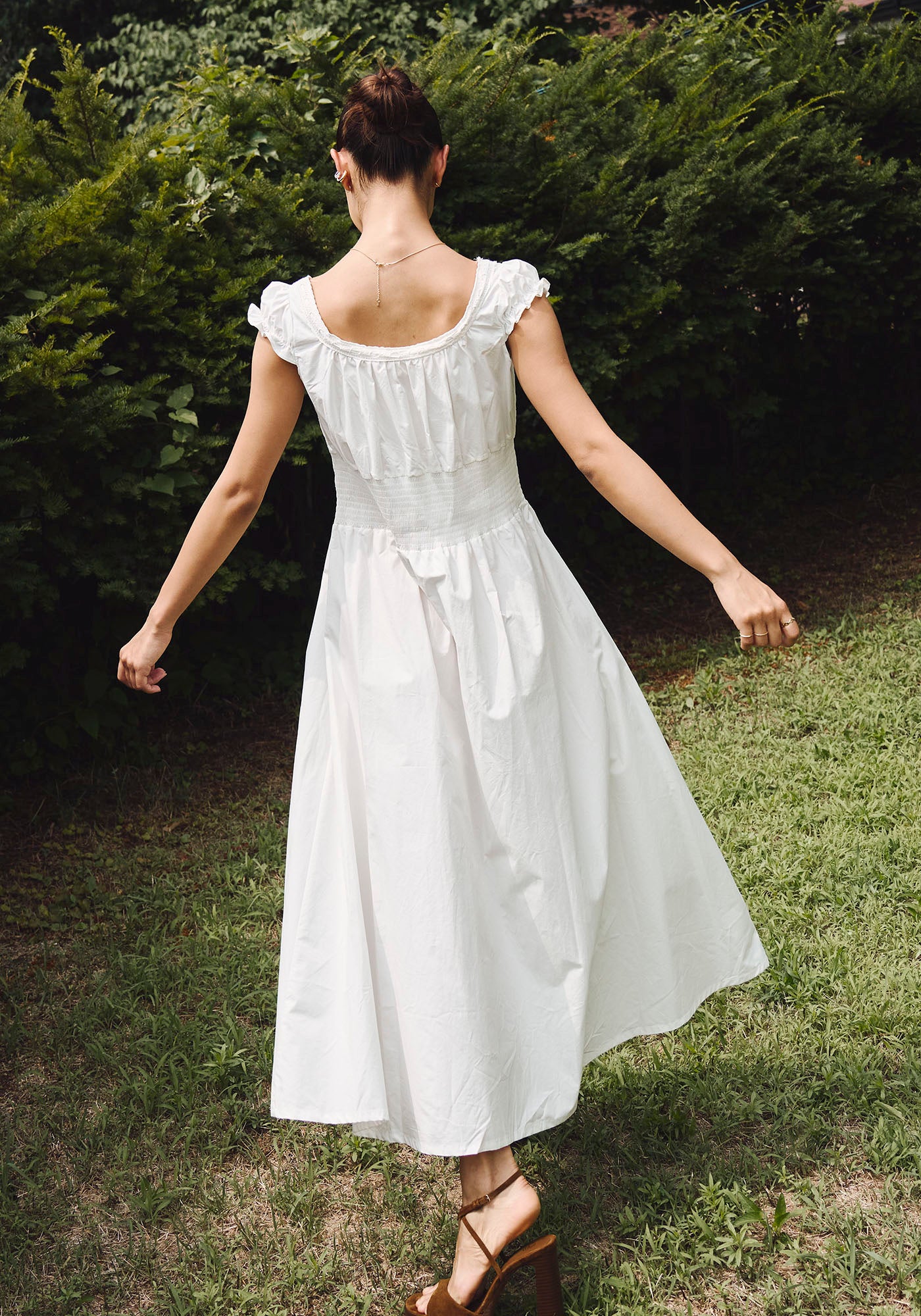 THEREDTHREAD S stamp tee dress ホワイト 白 THEREDTHREAD / ザレッドスレッド】S stamp tee dress