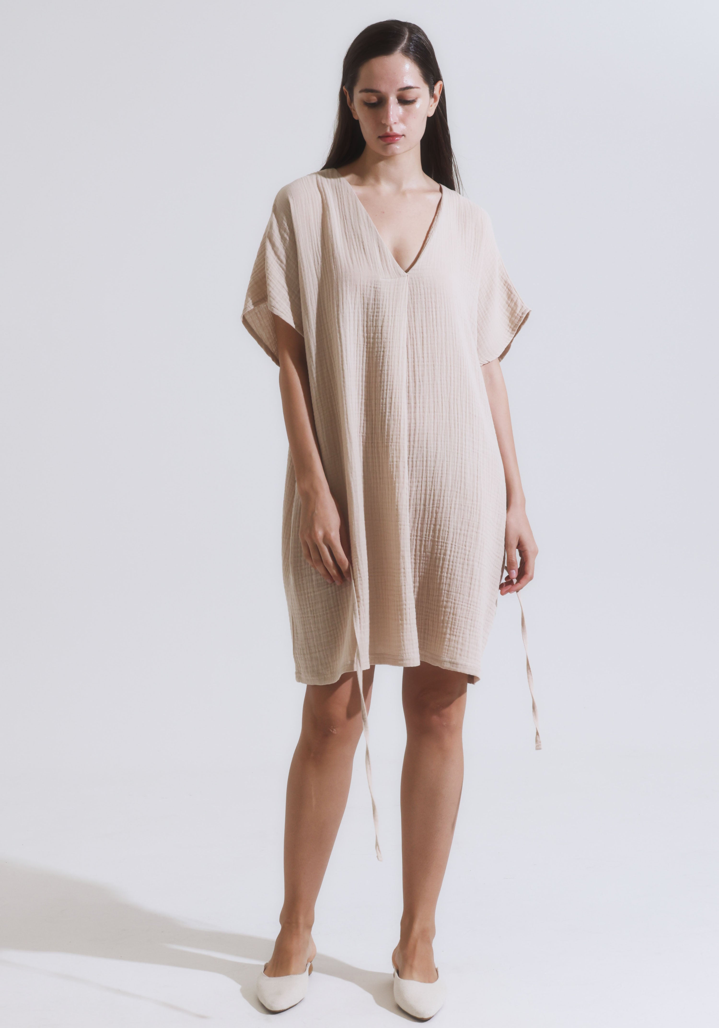 [FINAL SALE] MUSLIN GAUZE MINI DRESS