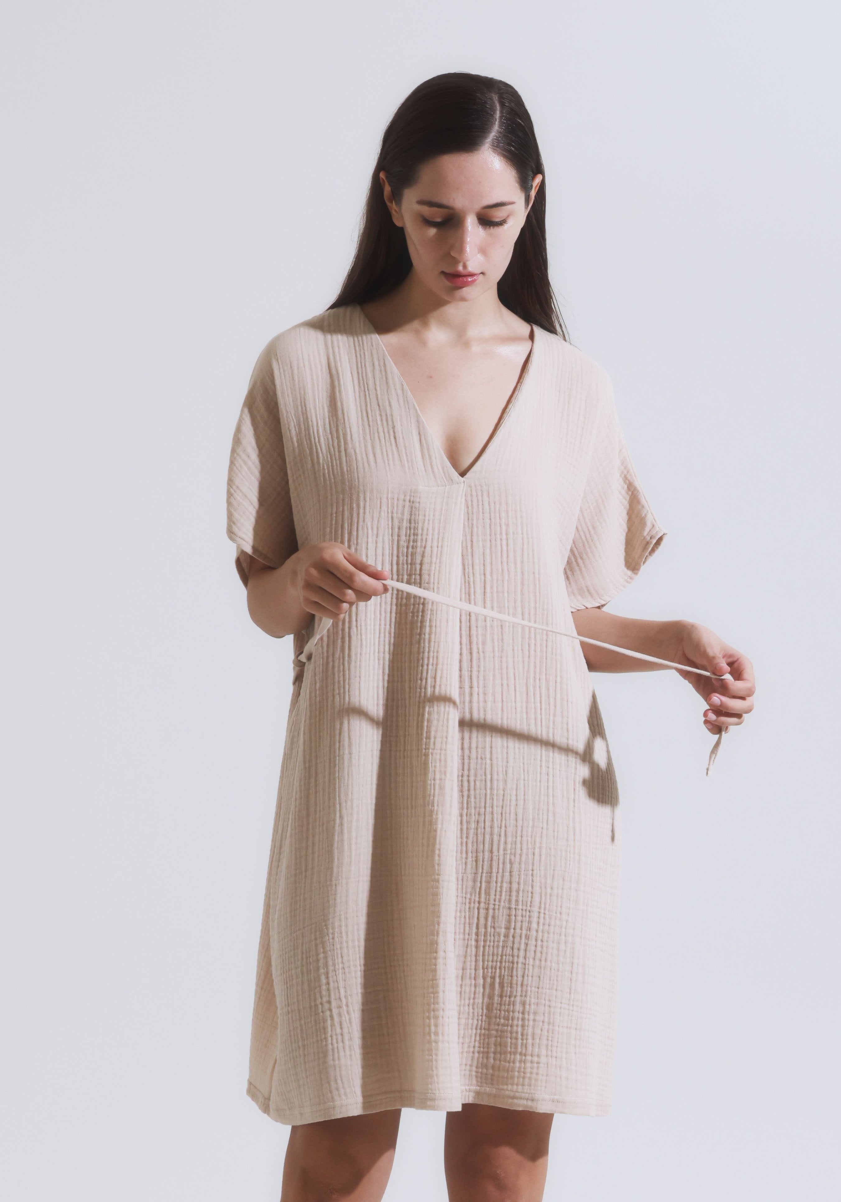 [FINAL SALE] MUSLIN GAUZE MINI DRESS