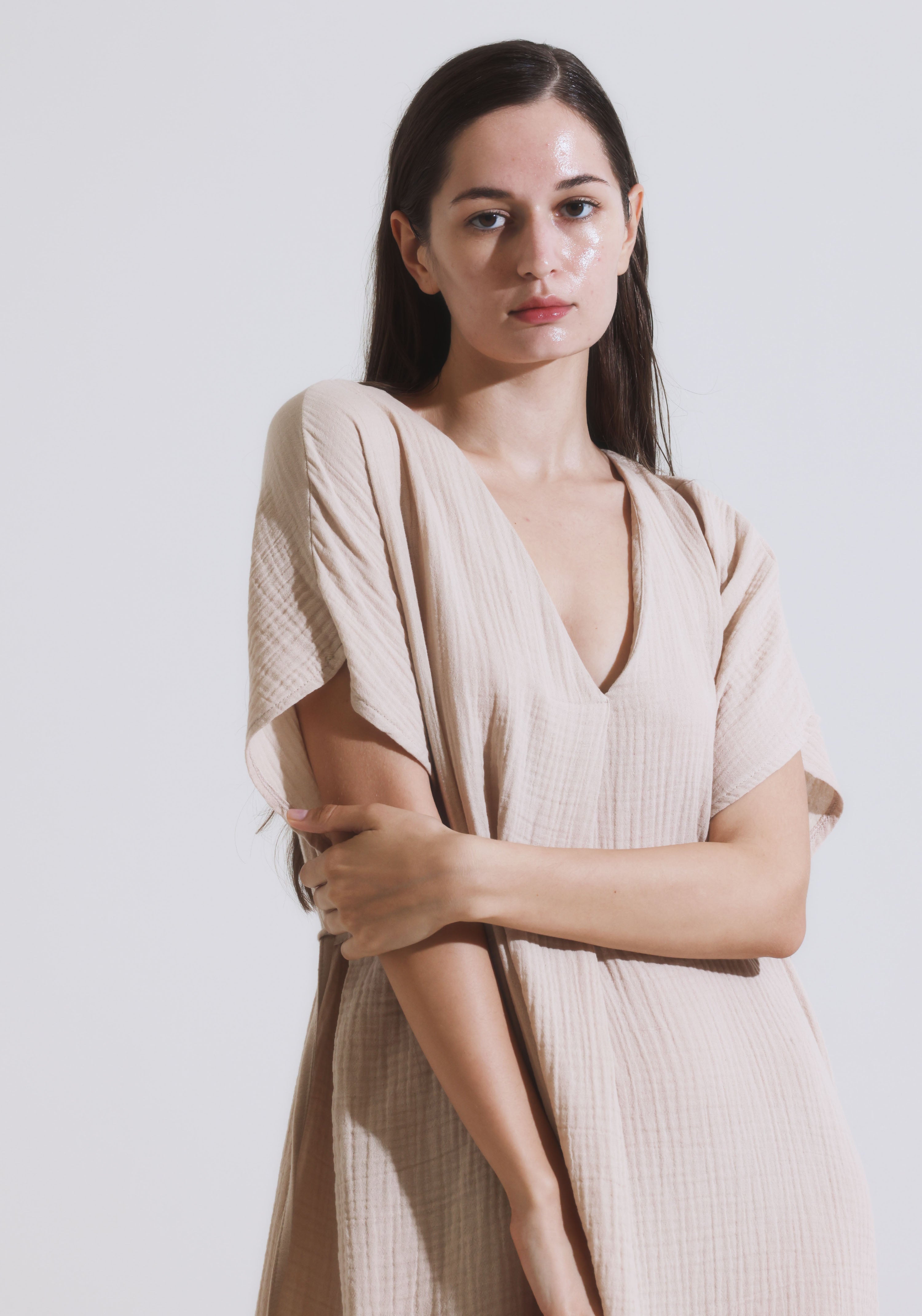 [FINAL SALE] MUSLIN GAUZE MINI DRESS