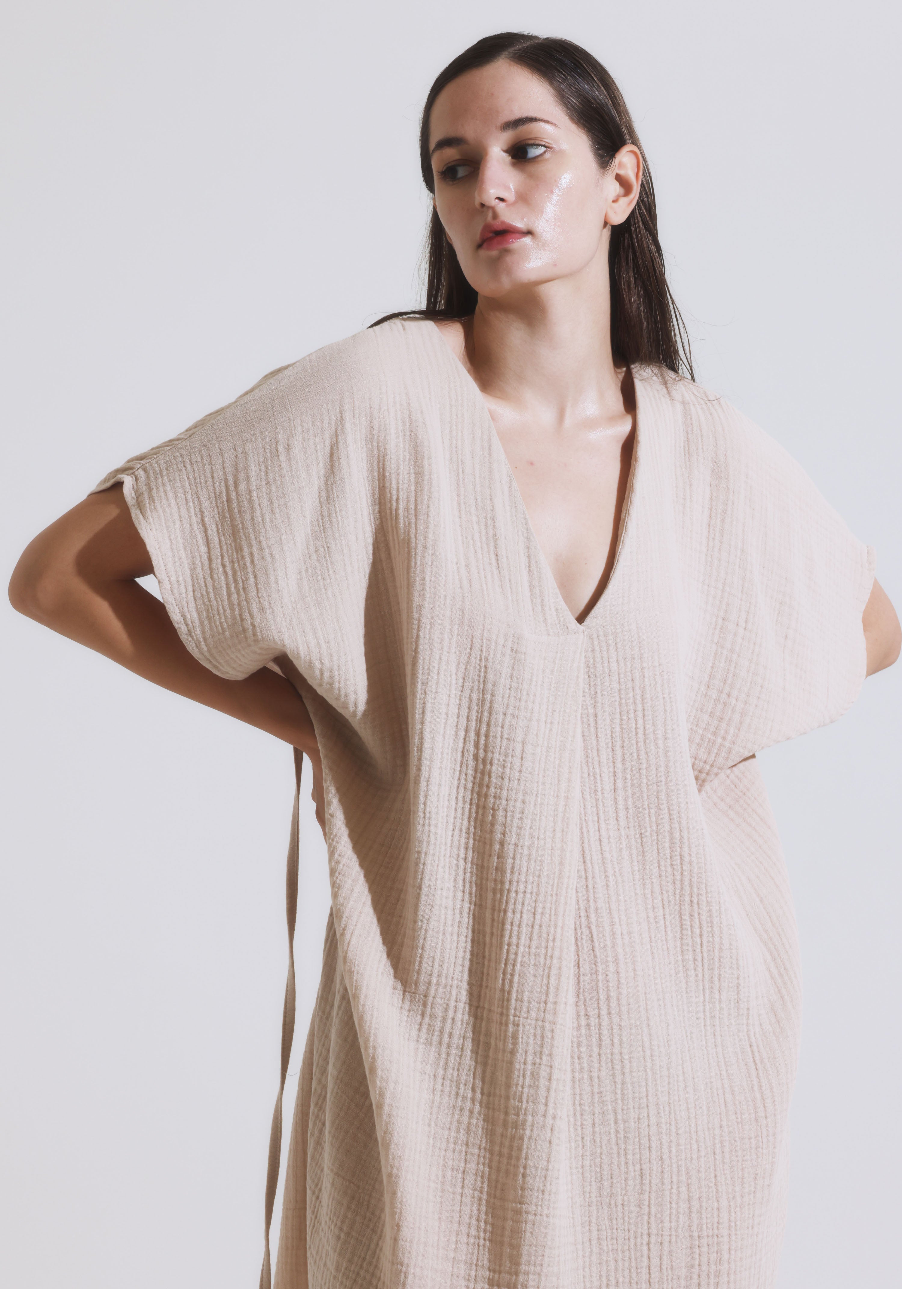 [FINAL SALE] MUSLIN GAUZE MINI DRESS