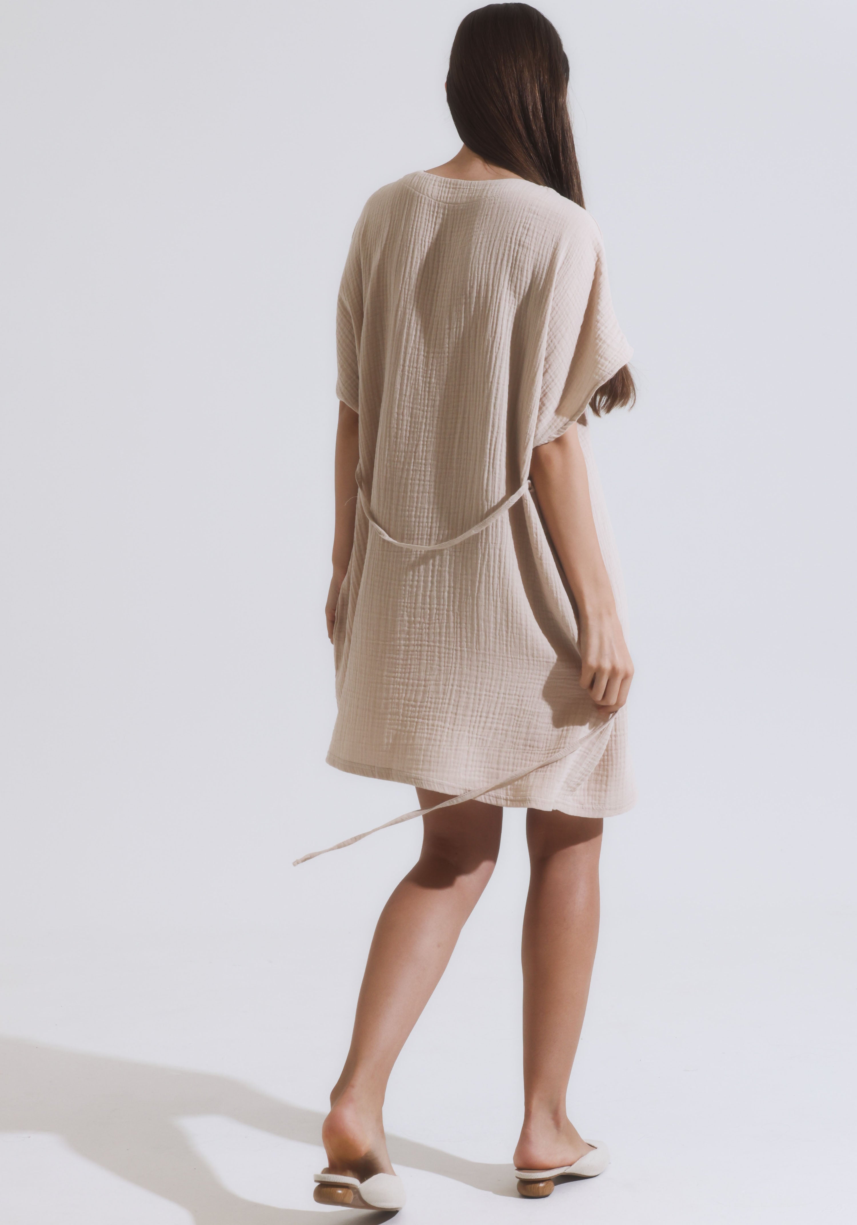 [FINAL SALE] MUSLIN GAUZE MINI DRESS