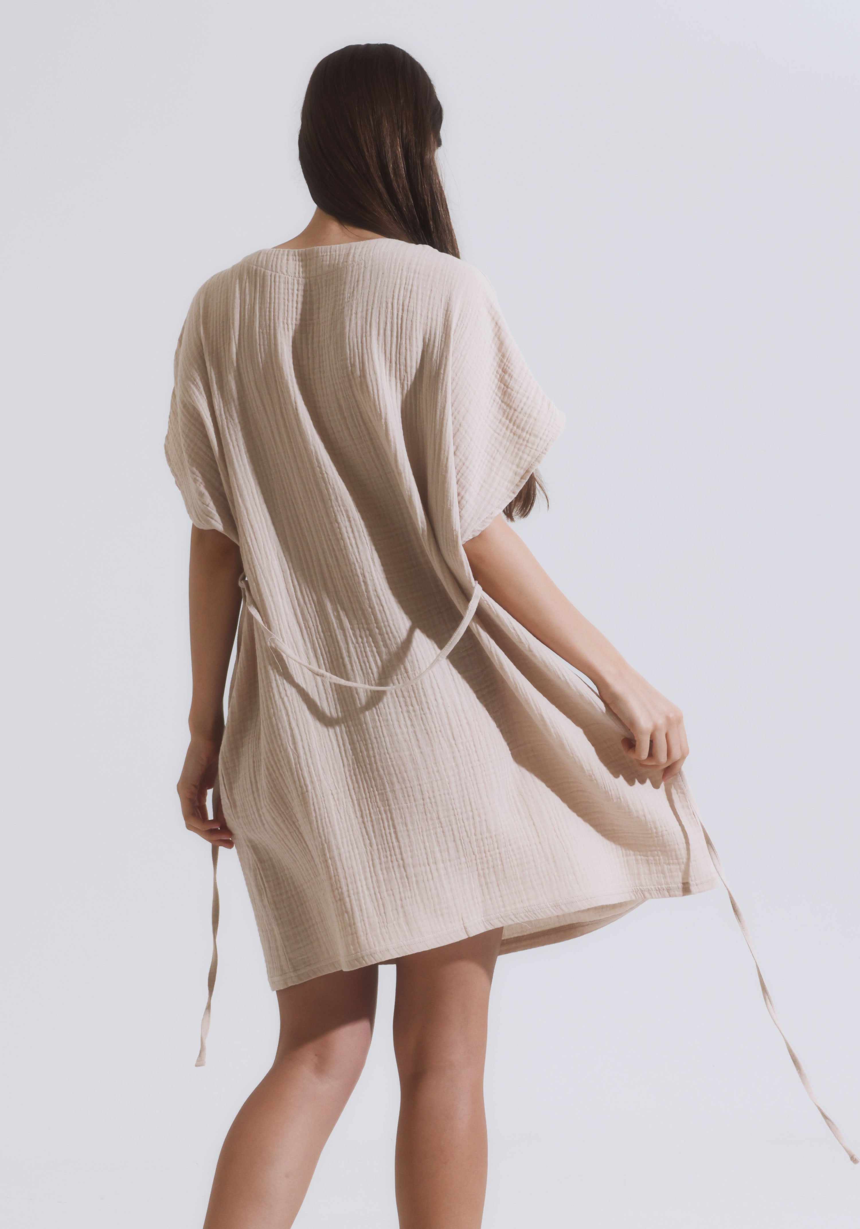 [FINAL SALE] MUSLIN GAUZE MINI DRESS