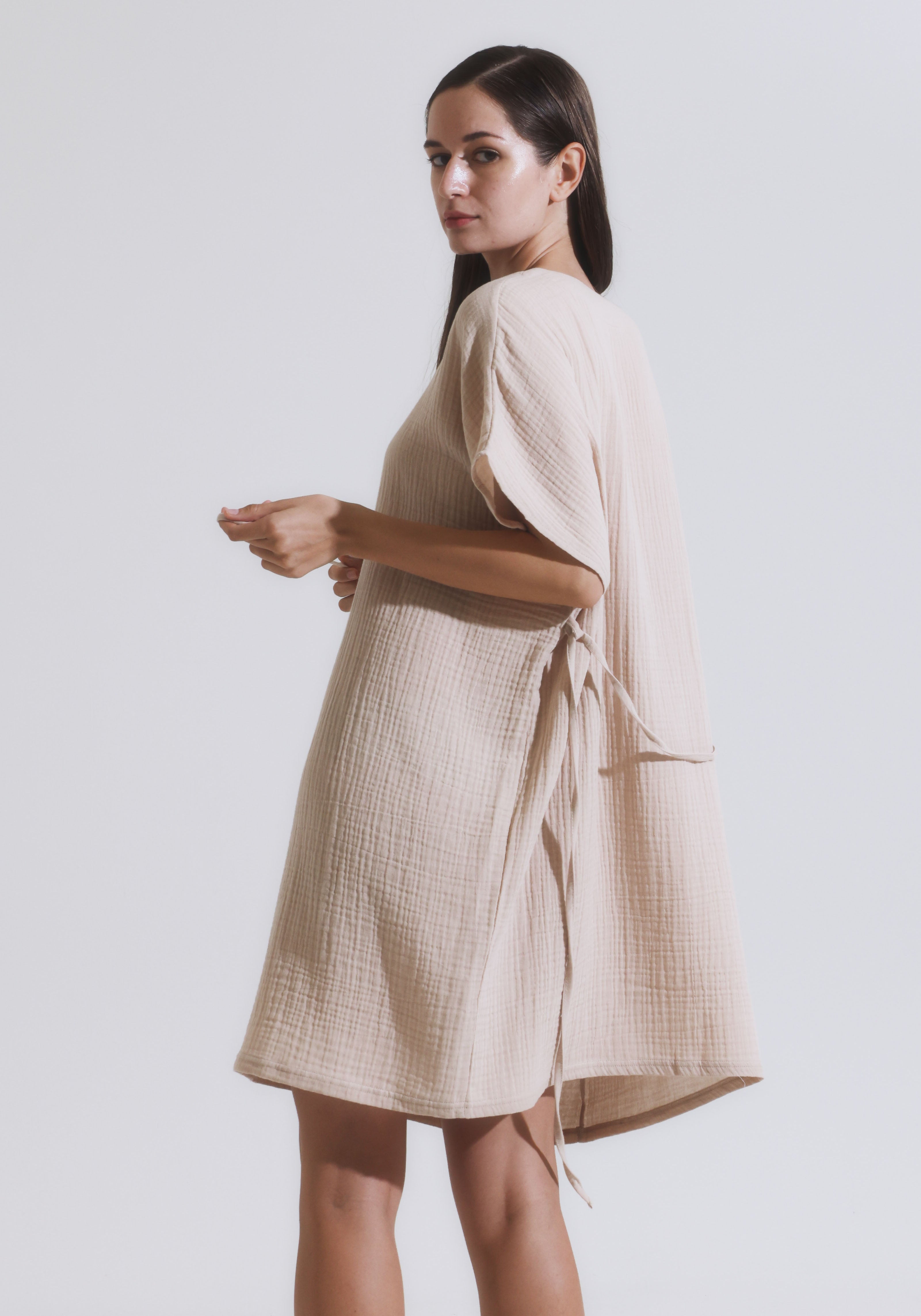 [FINAL SALE] MUSLIN GAUZE MINI DRESS