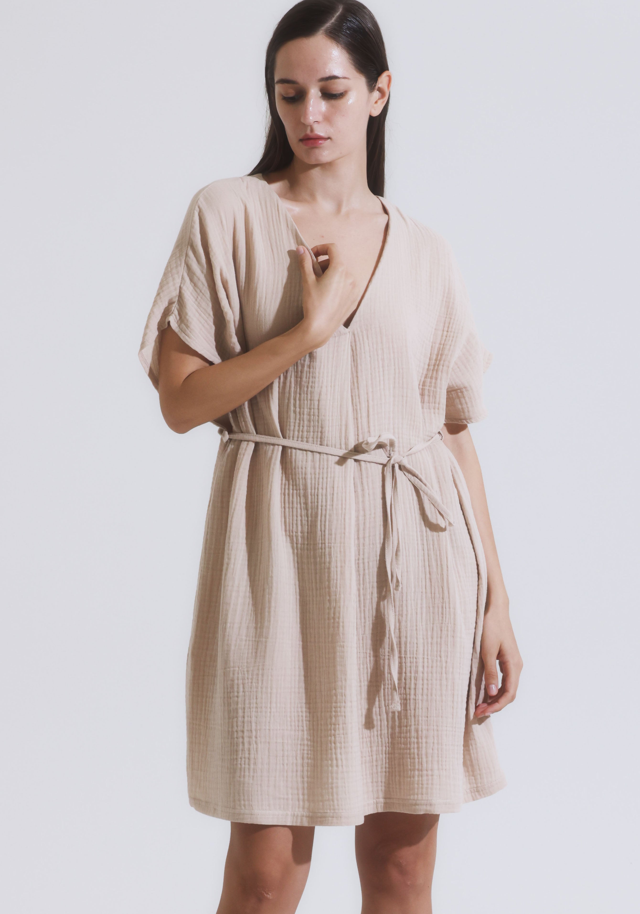 [FINAL SALE] MUSLIN GAUZE MINI DRESS