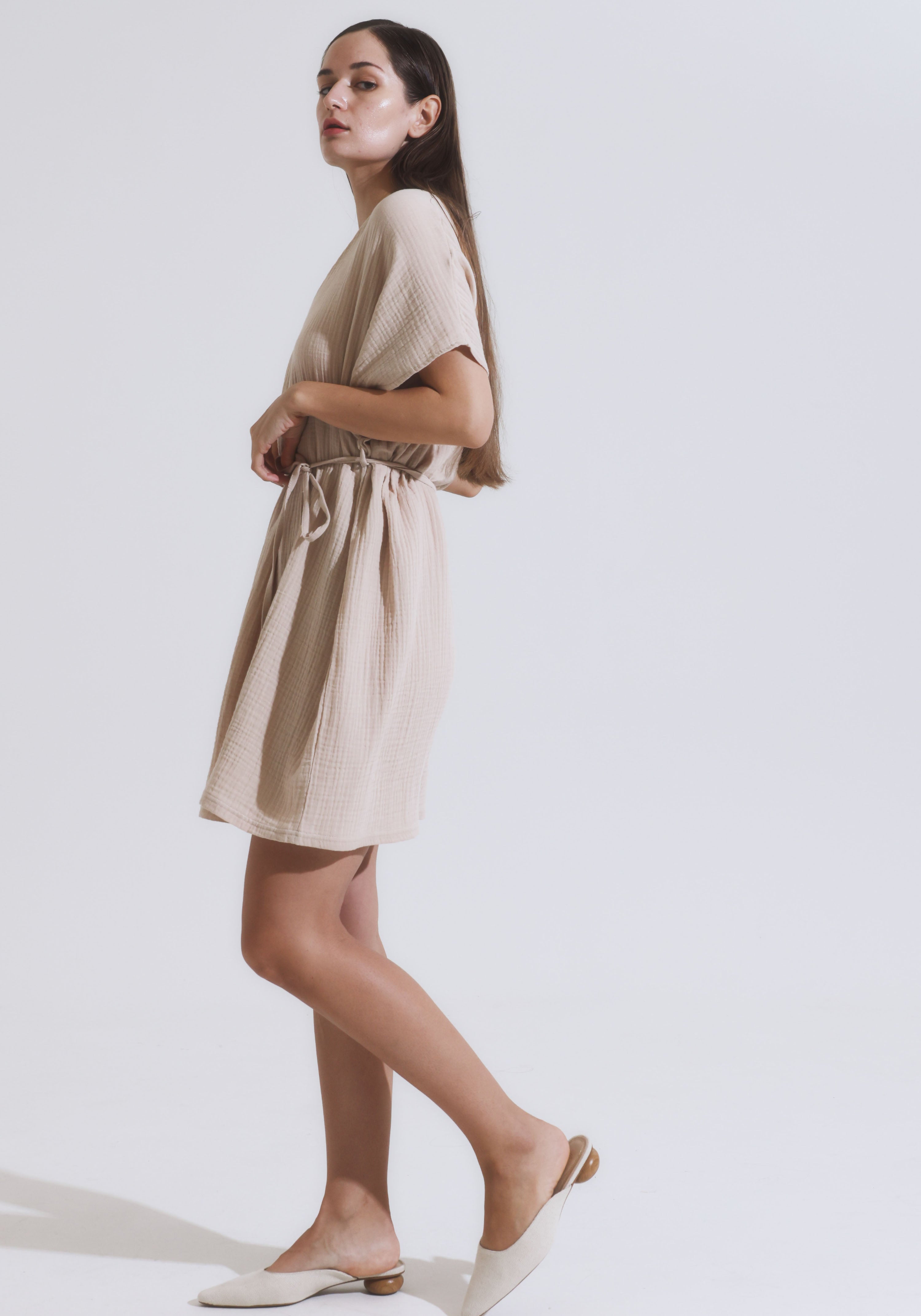 [FINAL SALE] MUSLIN GAUZE MINI DRESS