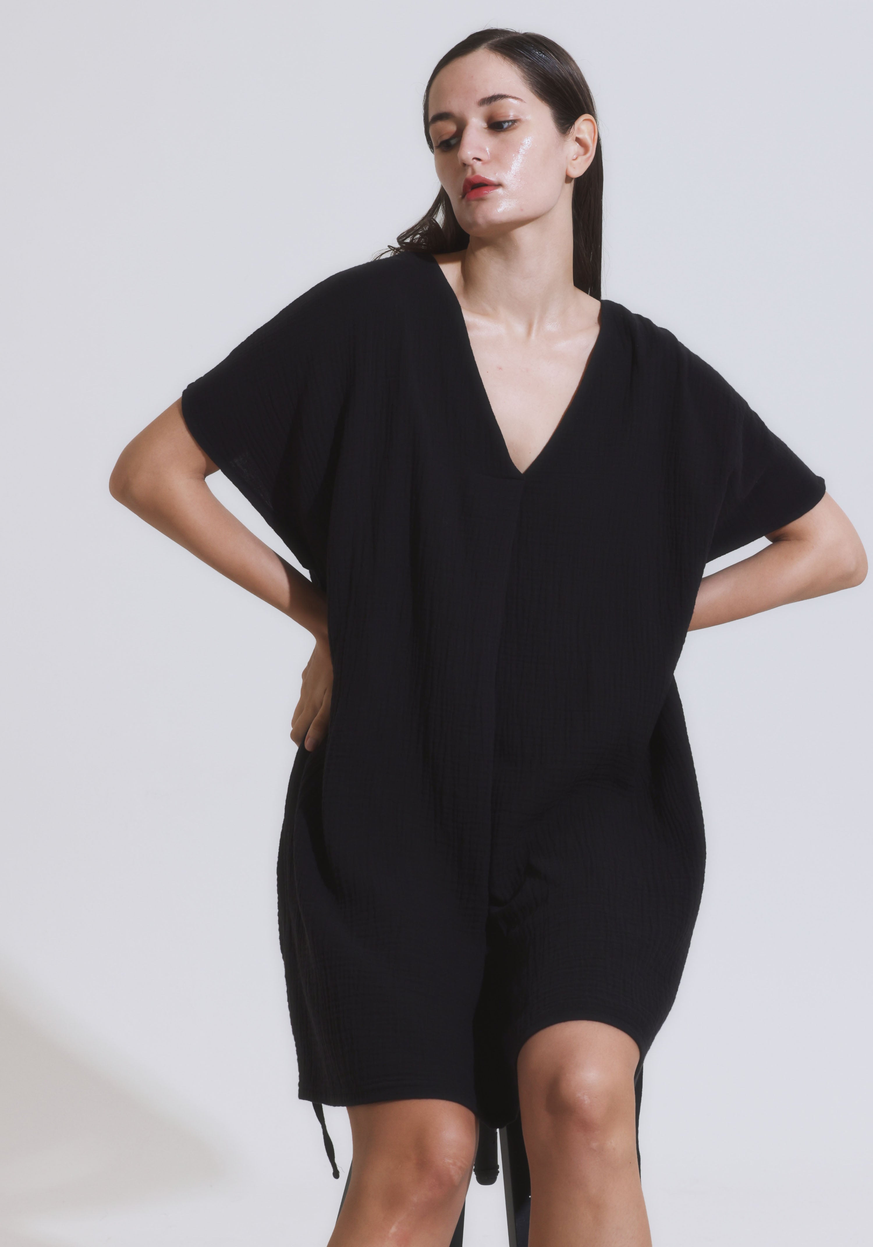 [FINAL SALE] MUSLIN GAUZE MINI DRESS